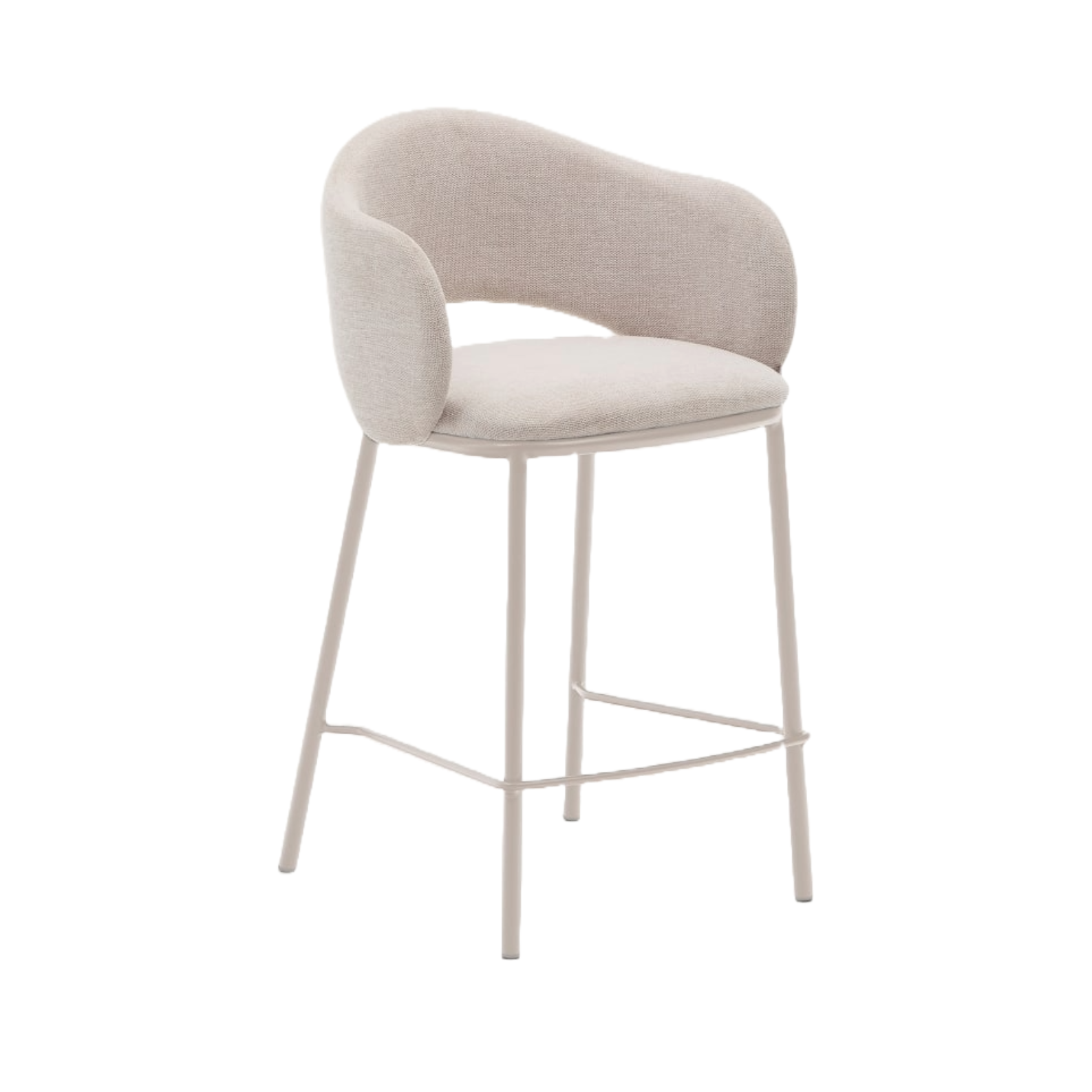MAINA Bar Stool Beige Chenille