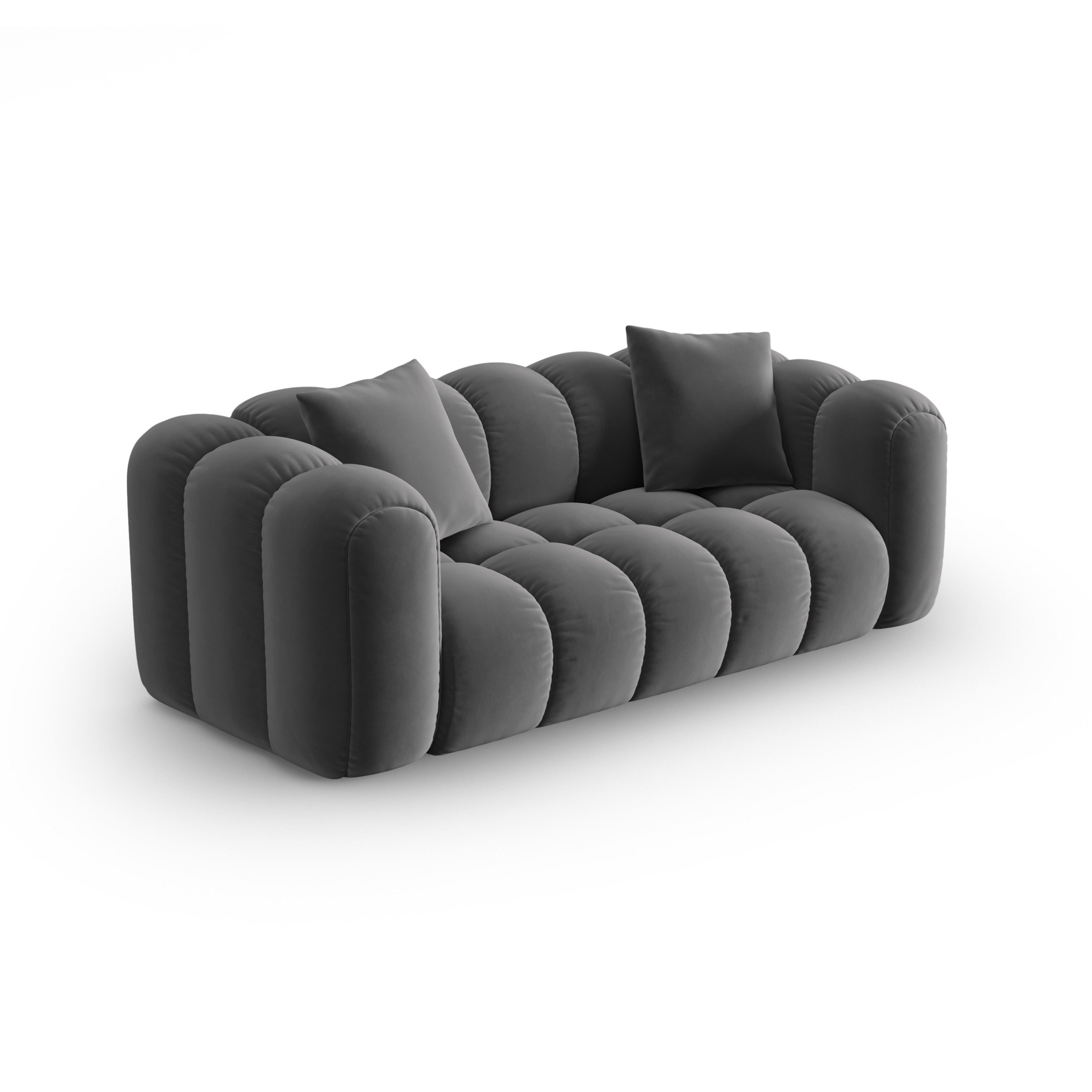 Sofa aksamitna 3-osobowa ASTRO szary