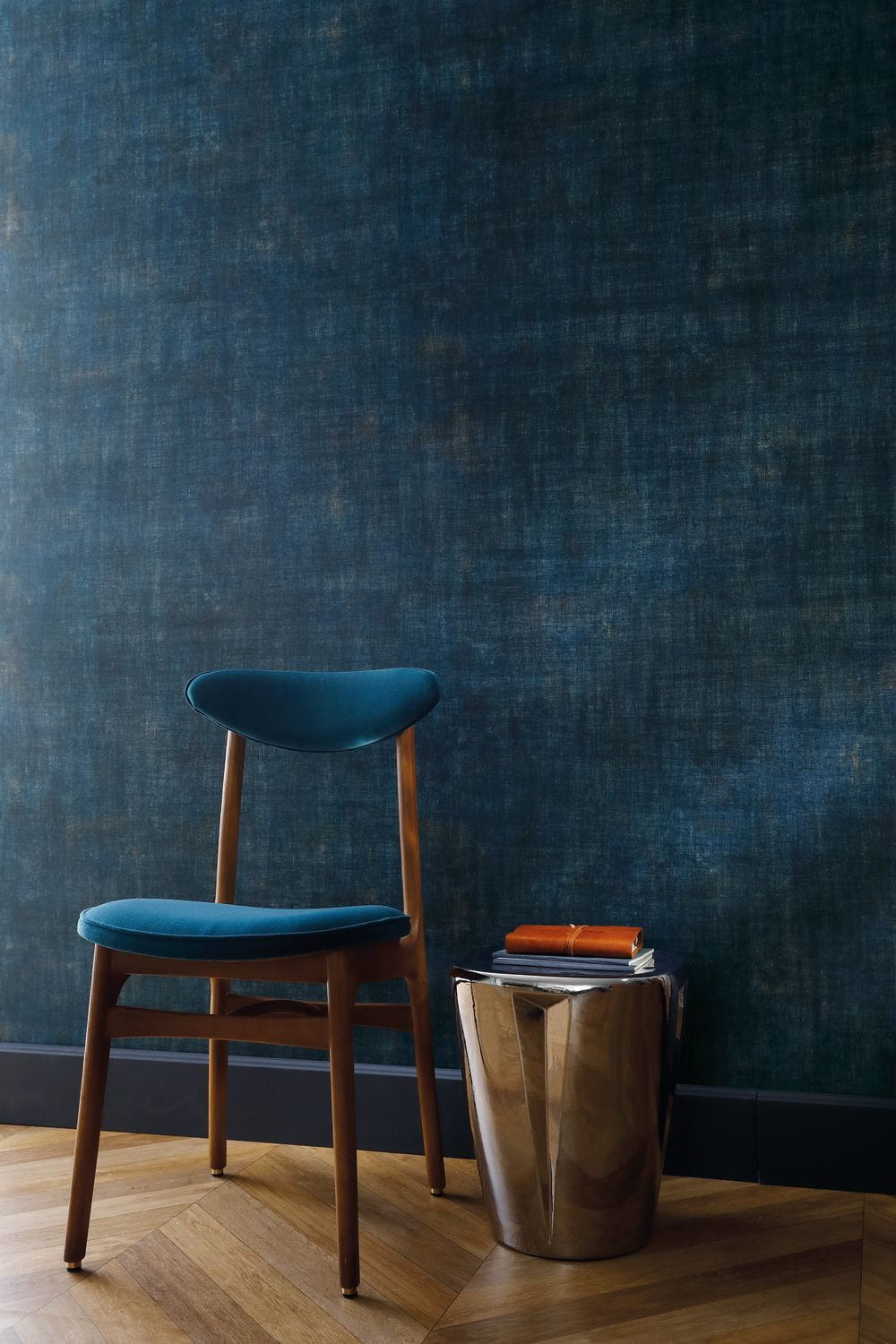 Structural wallpaper imitating canvas ISIS - BLANC gray