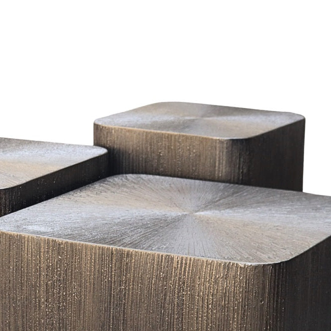 CUBES Coffee Table Set in Brown Gold