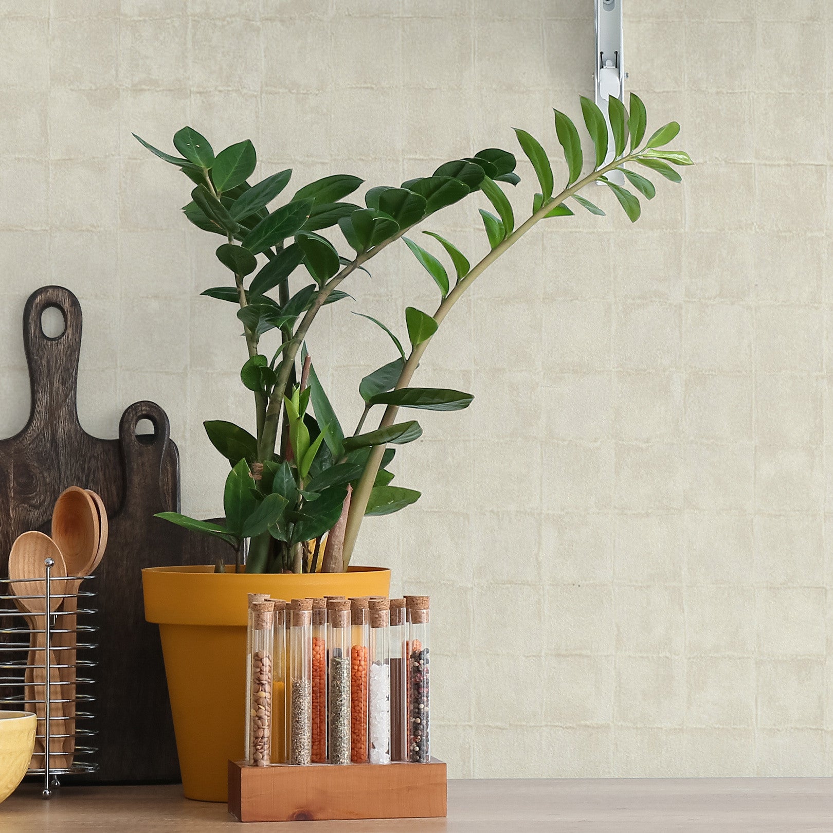 Strukturtapete, die Fliesen imitiert FAENZA - IVORY Elfenbein