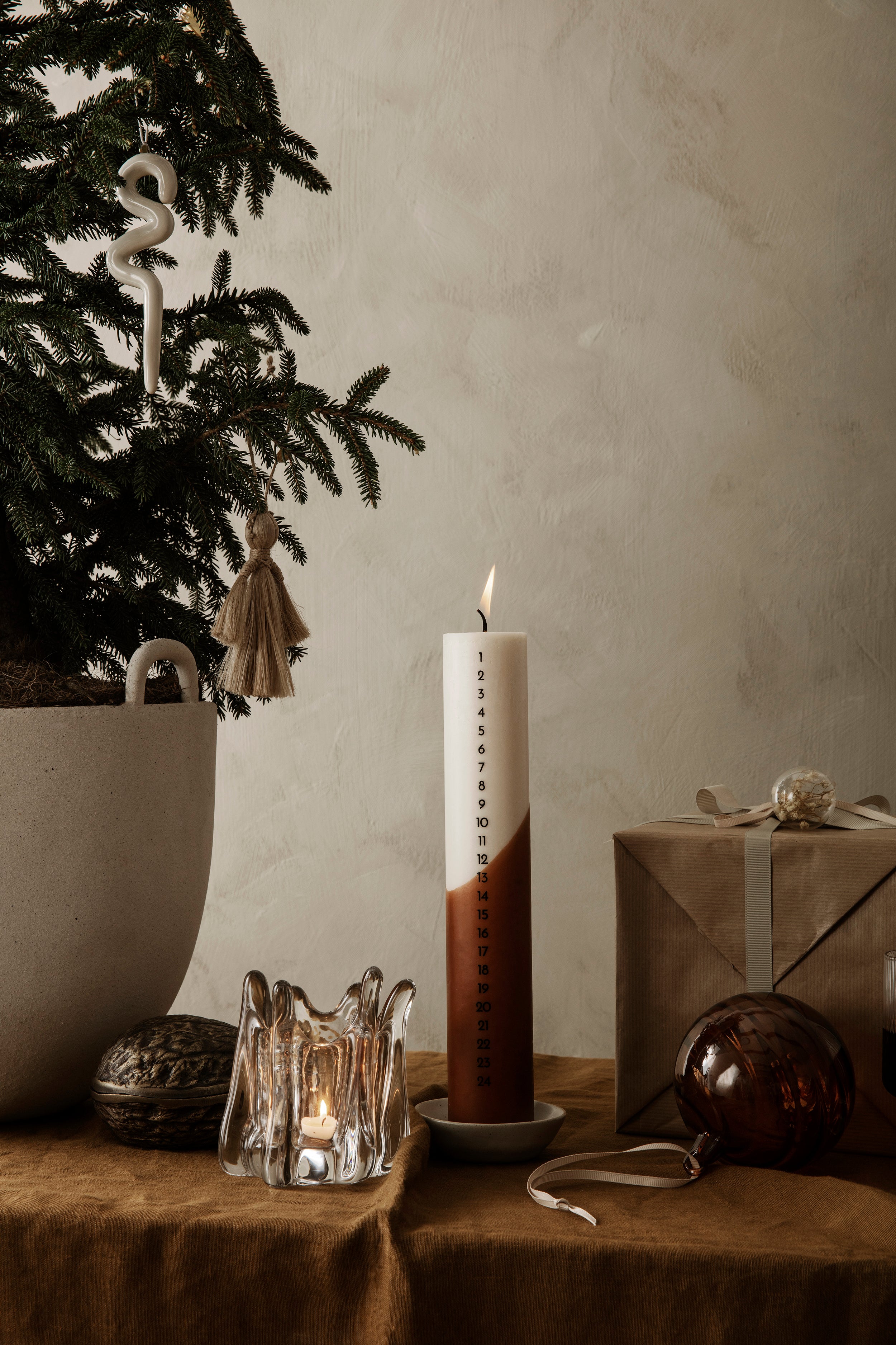 Set von Weihnachtsbaumdekorationen WING ANGELS Jute