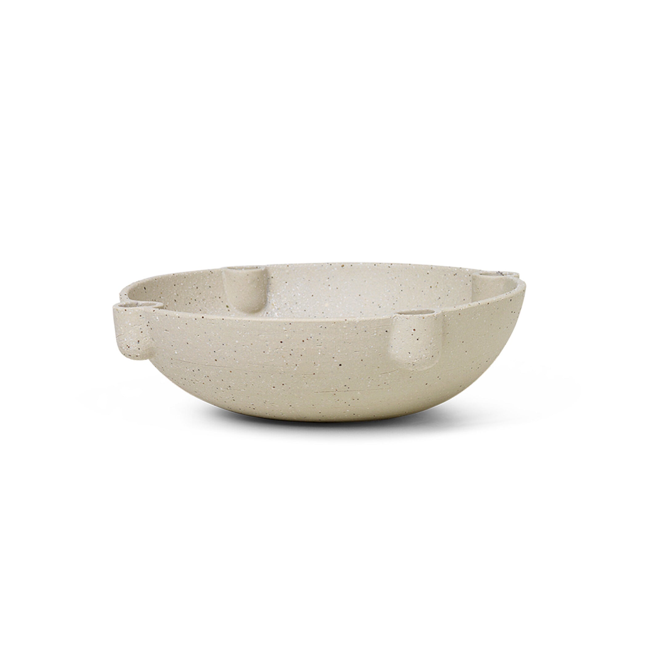 BOWL Candle Holder Sand Ceramic [Klaudia]