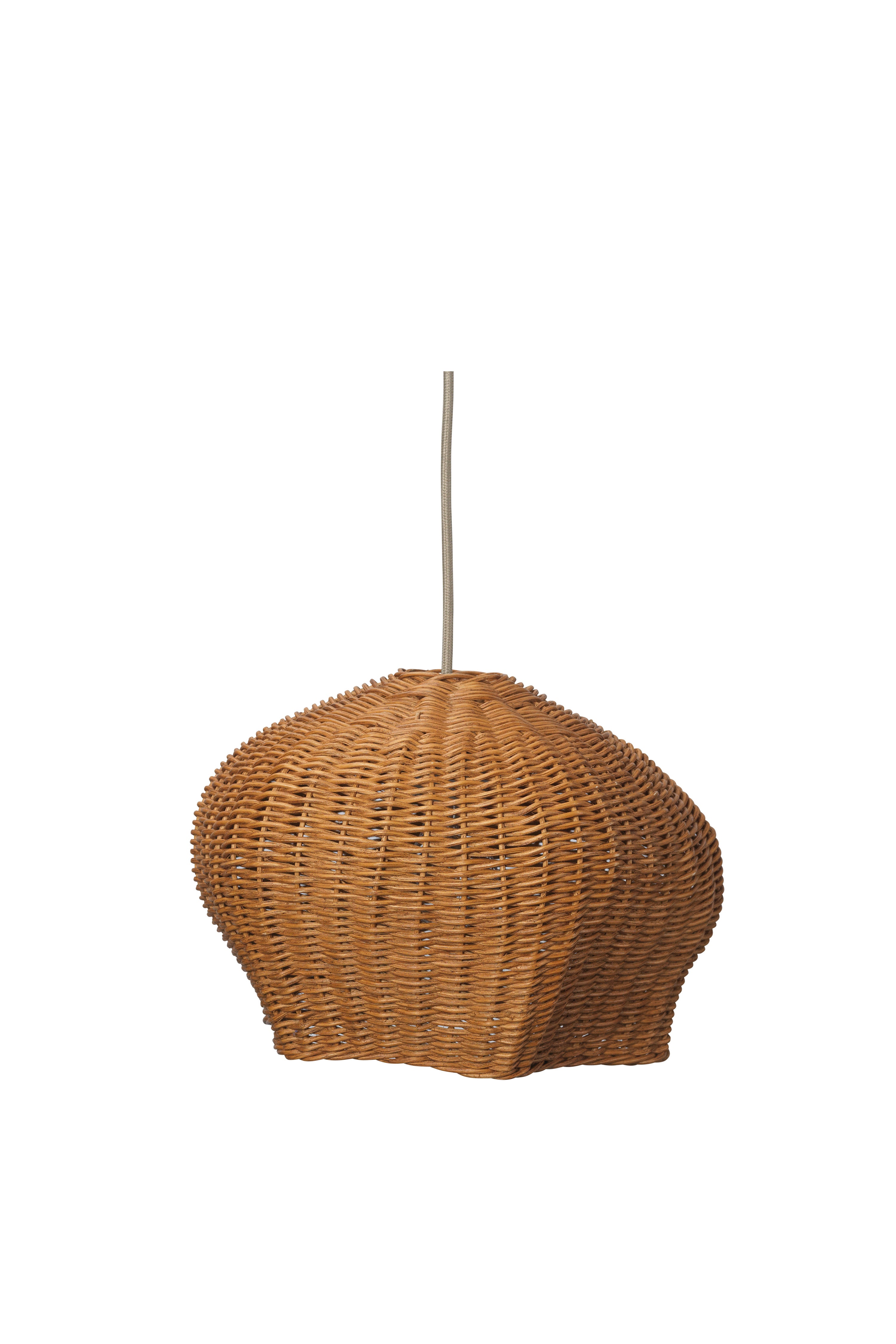 Drape rattan lampshade