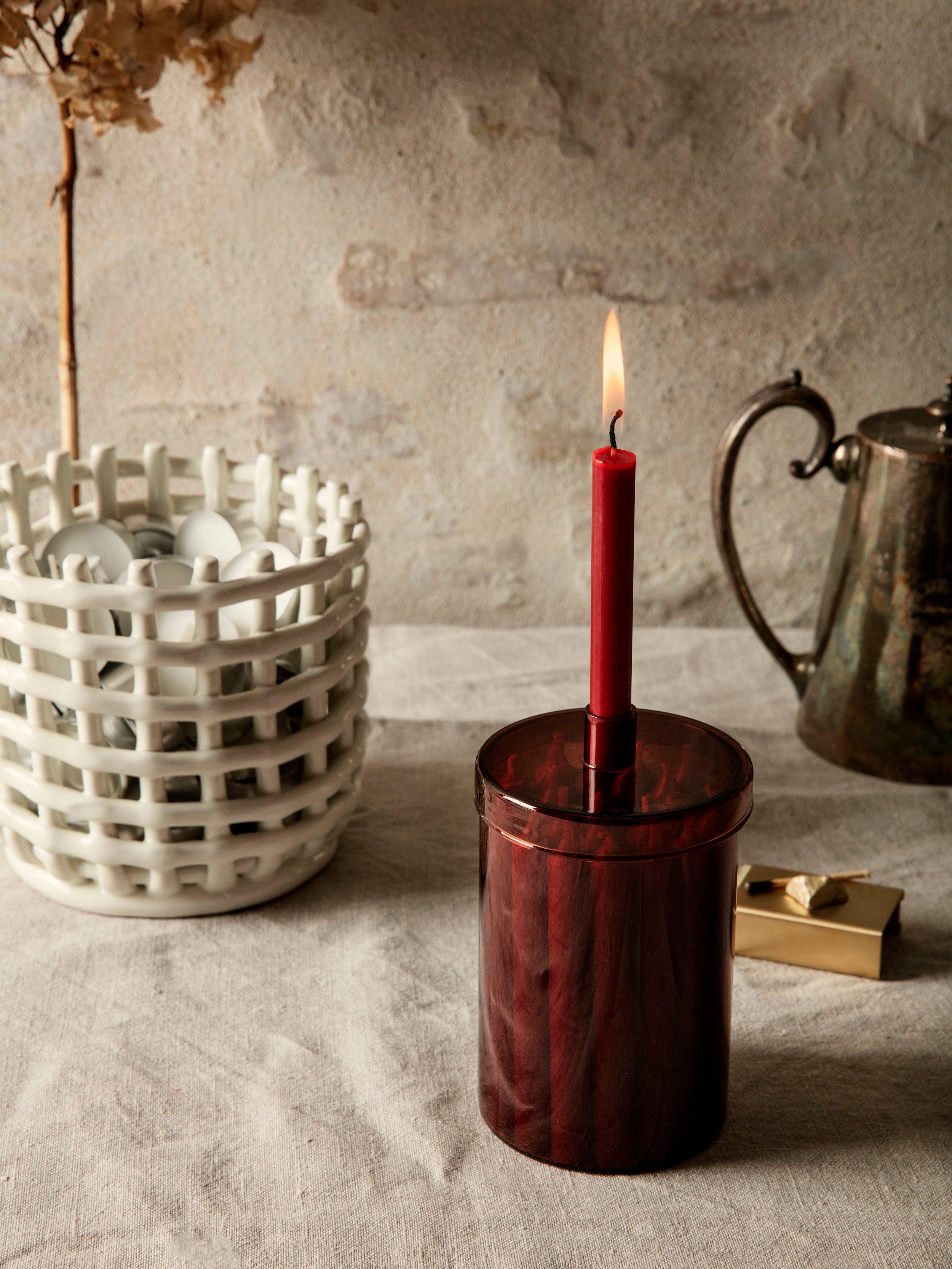Countdown to Christmas Candle Holder Burgundy [Klaudia] [Amelia spr]