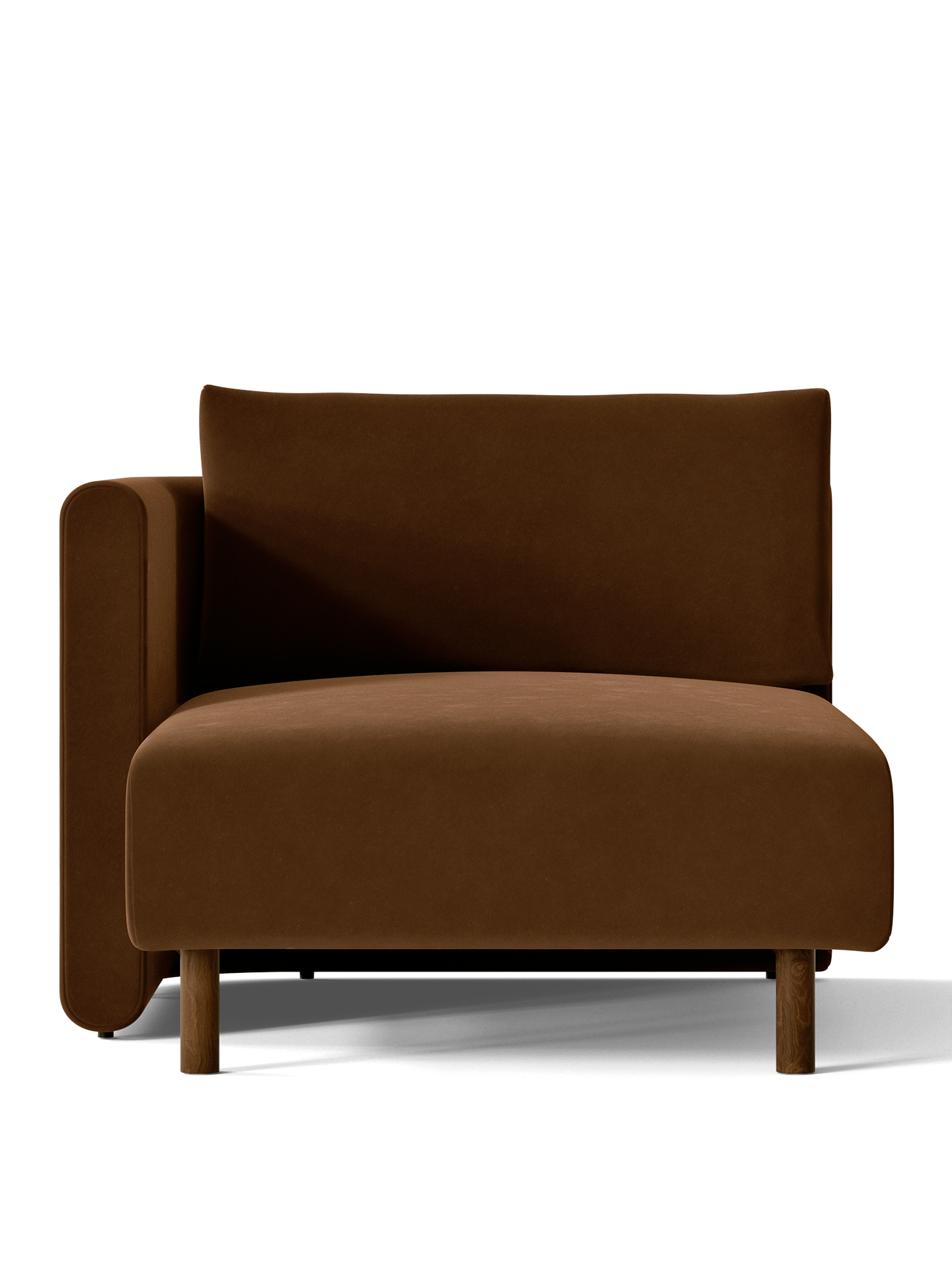 Sofa modułowa DASE - szezlong lewostronny Rich Velvet brązowy