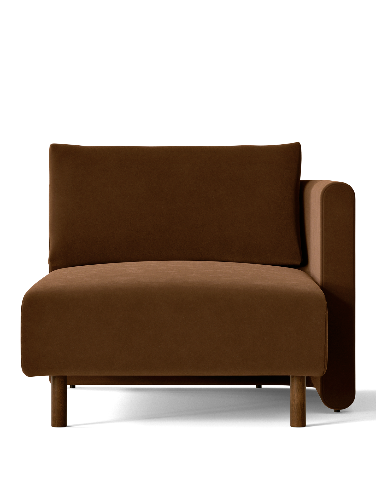 Sofa modułowa DASE - szezlong prawostronny Rich Velvet brązowy