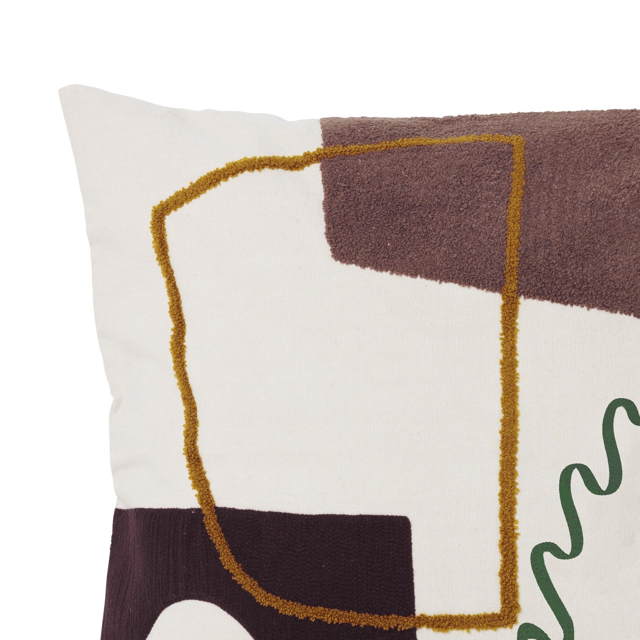 MIRAGE Cushion Cream with Brown and Green