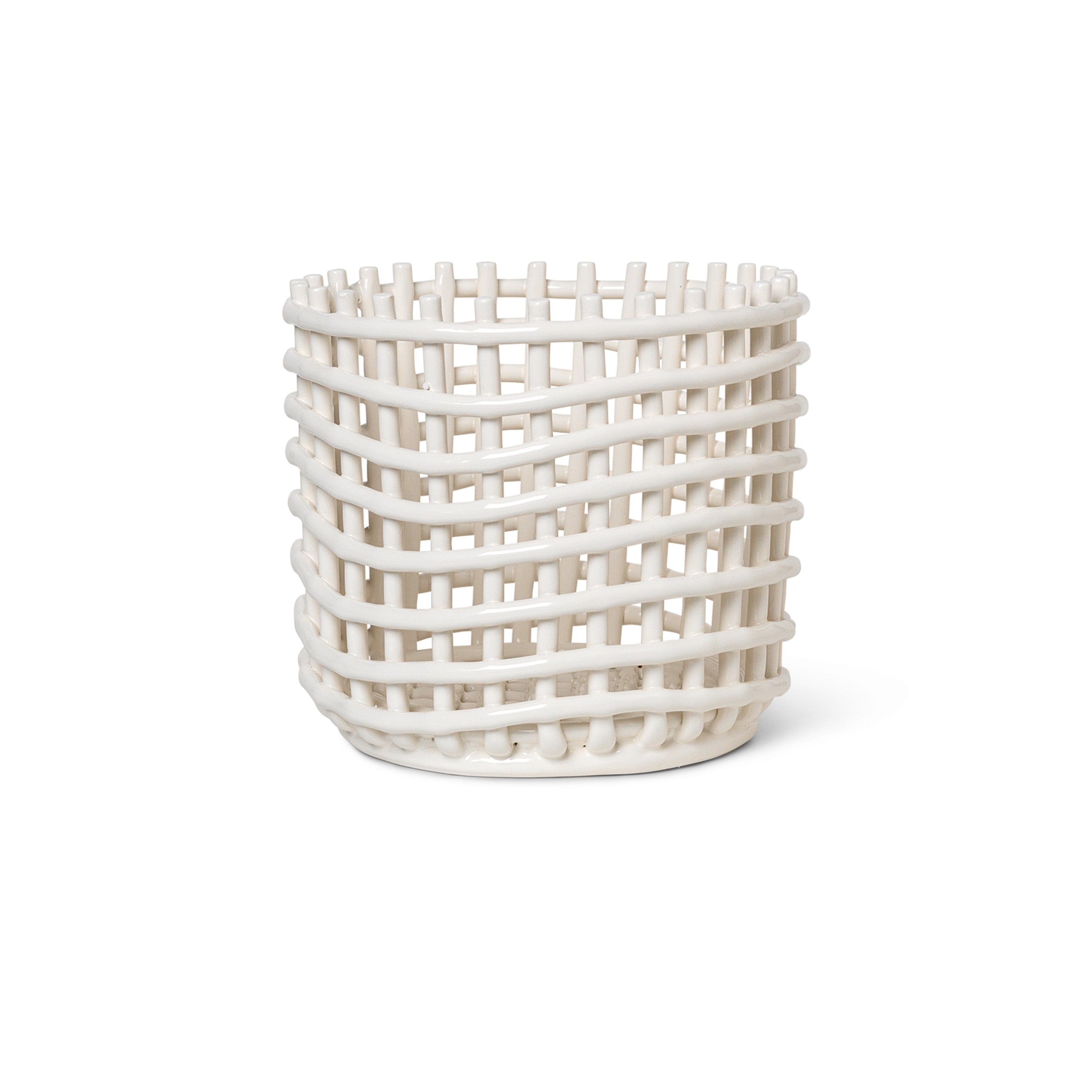 Koszyk CERAMIC BASKET biały