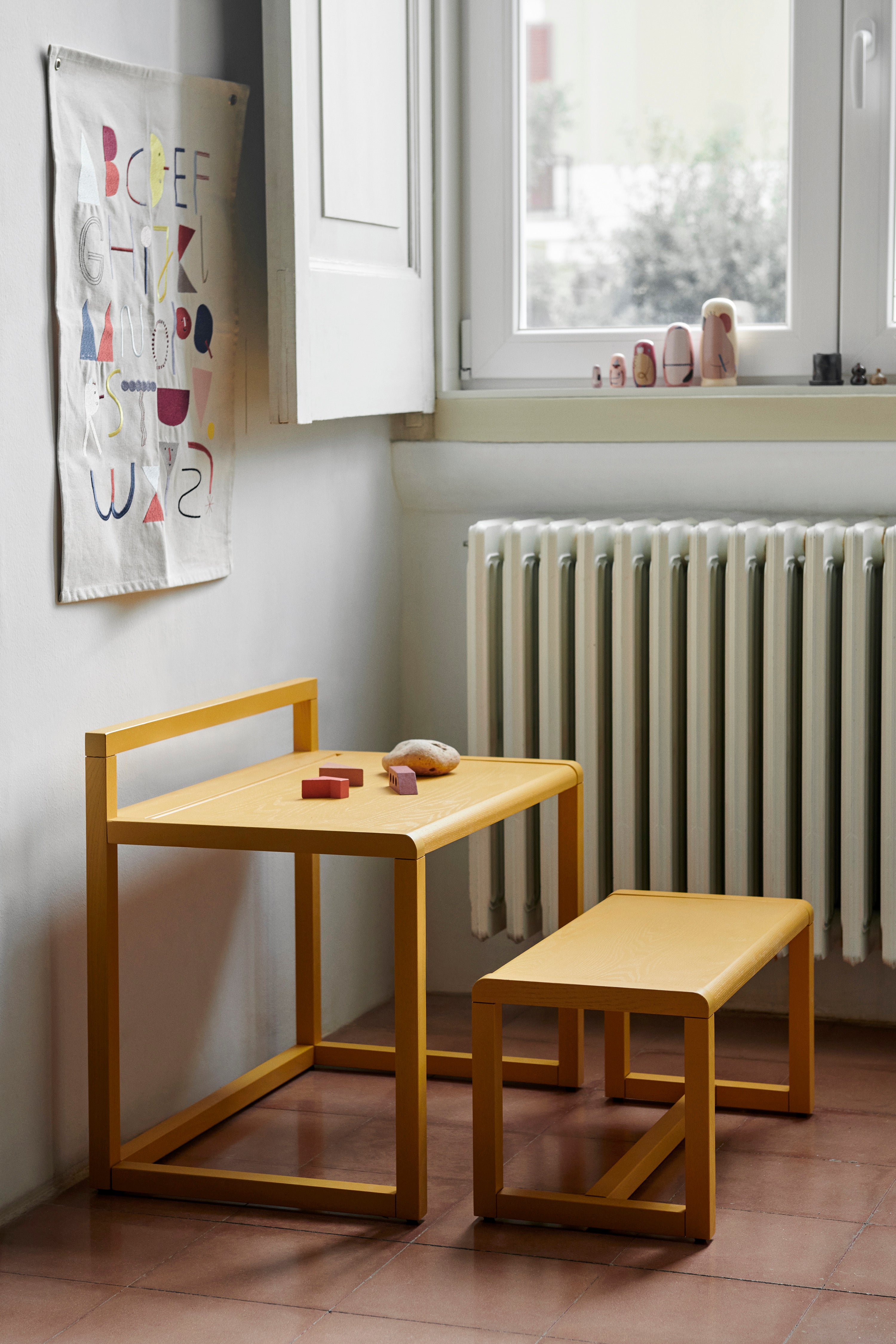 Kinderbank LITTLE ARCHITECT gelb 