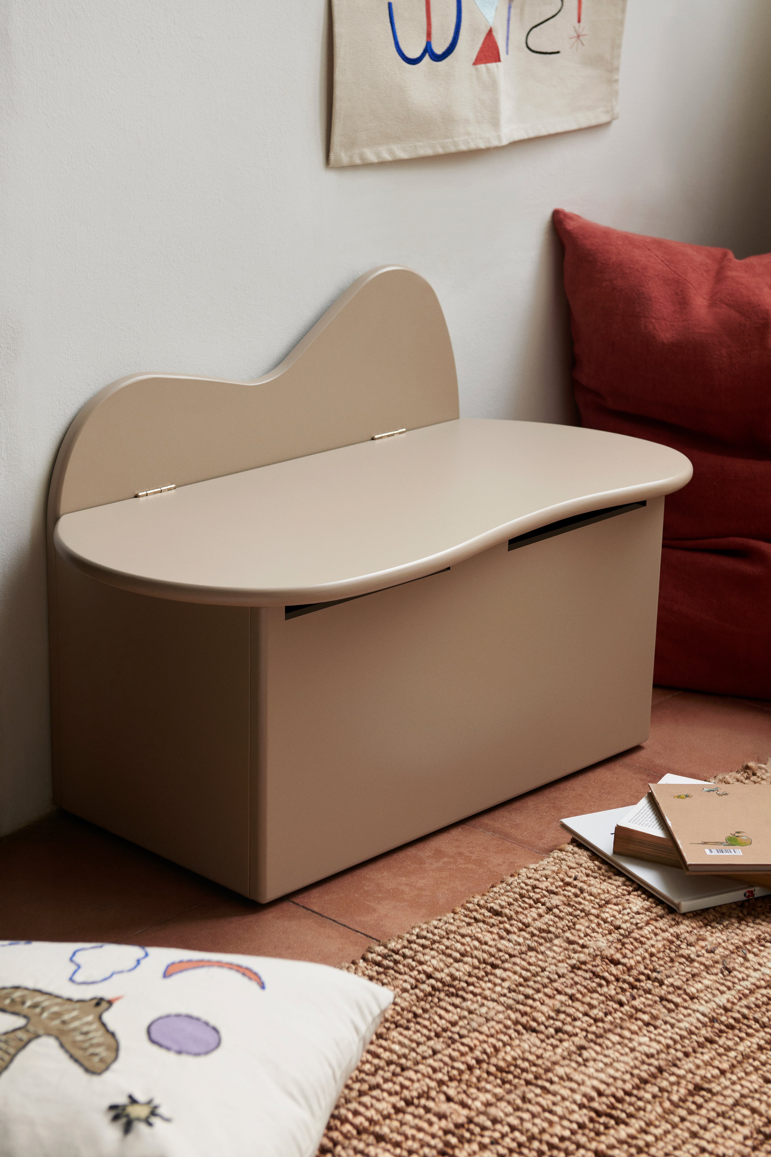 Kinderbank mit Stauraum SLOPE beige