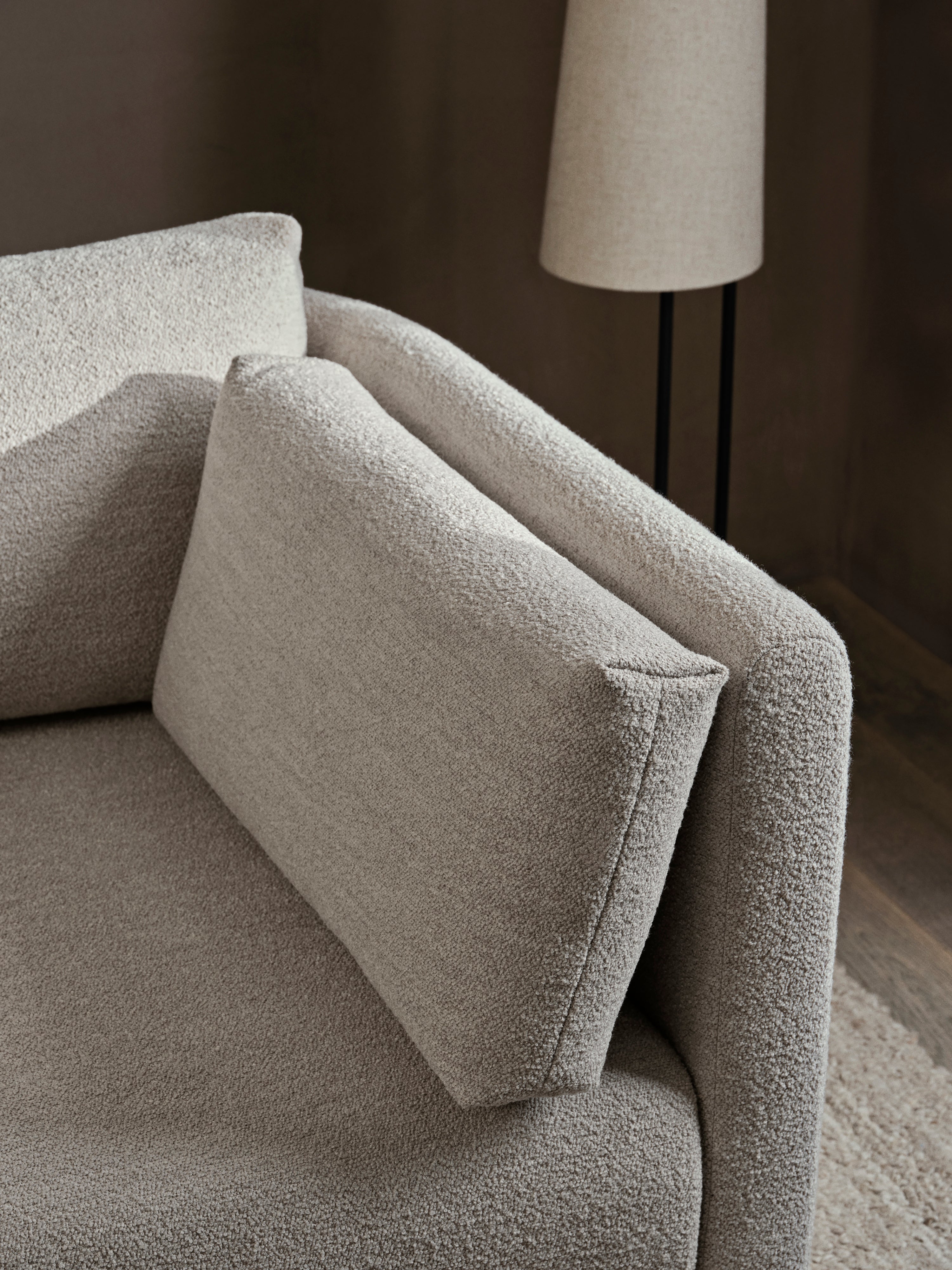 Sofa modułowa DASE - element lewostronny Soft Bouclé beżowy