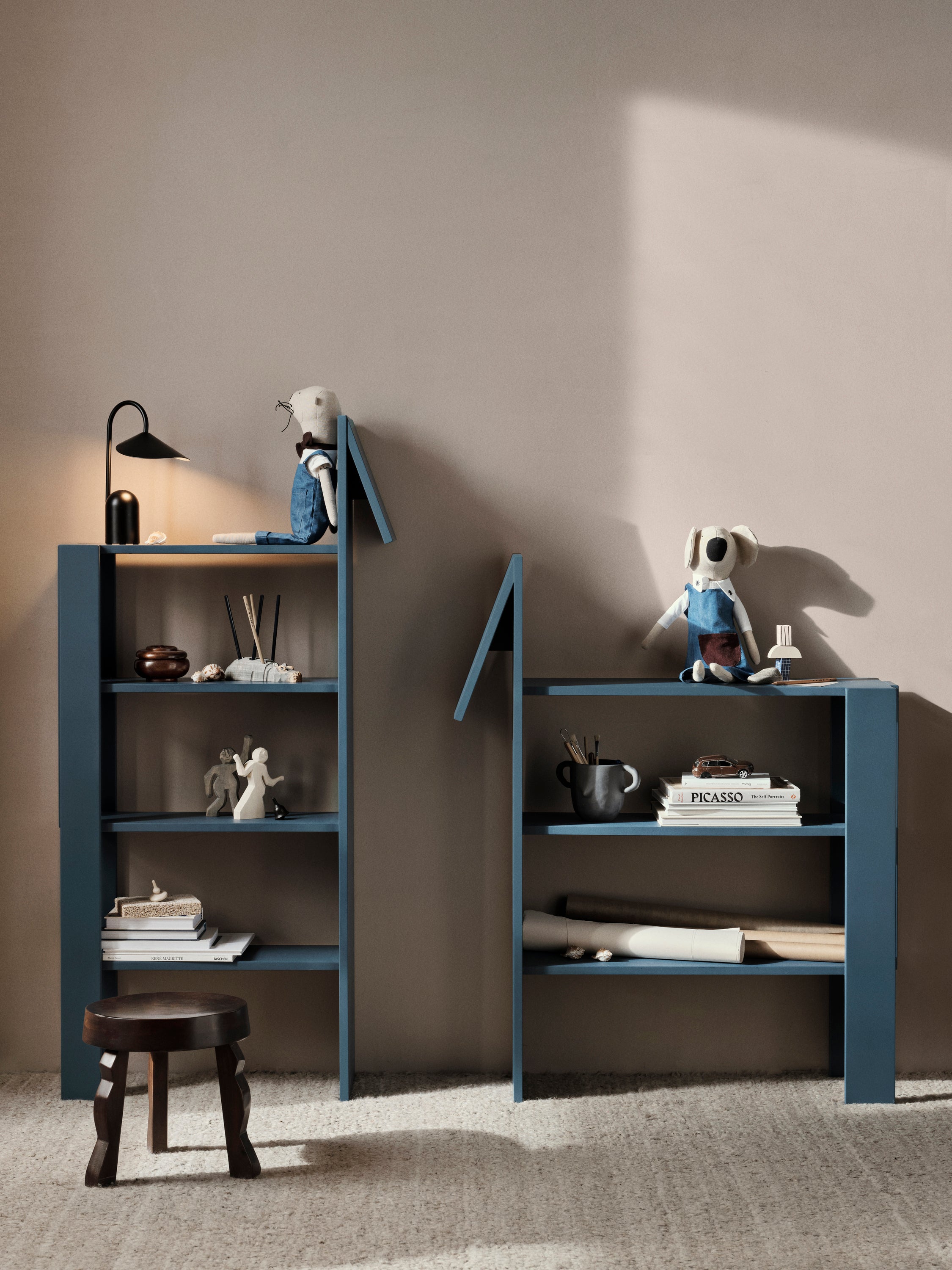 Regał HORSE BOOKCASE ciemnoniebieski