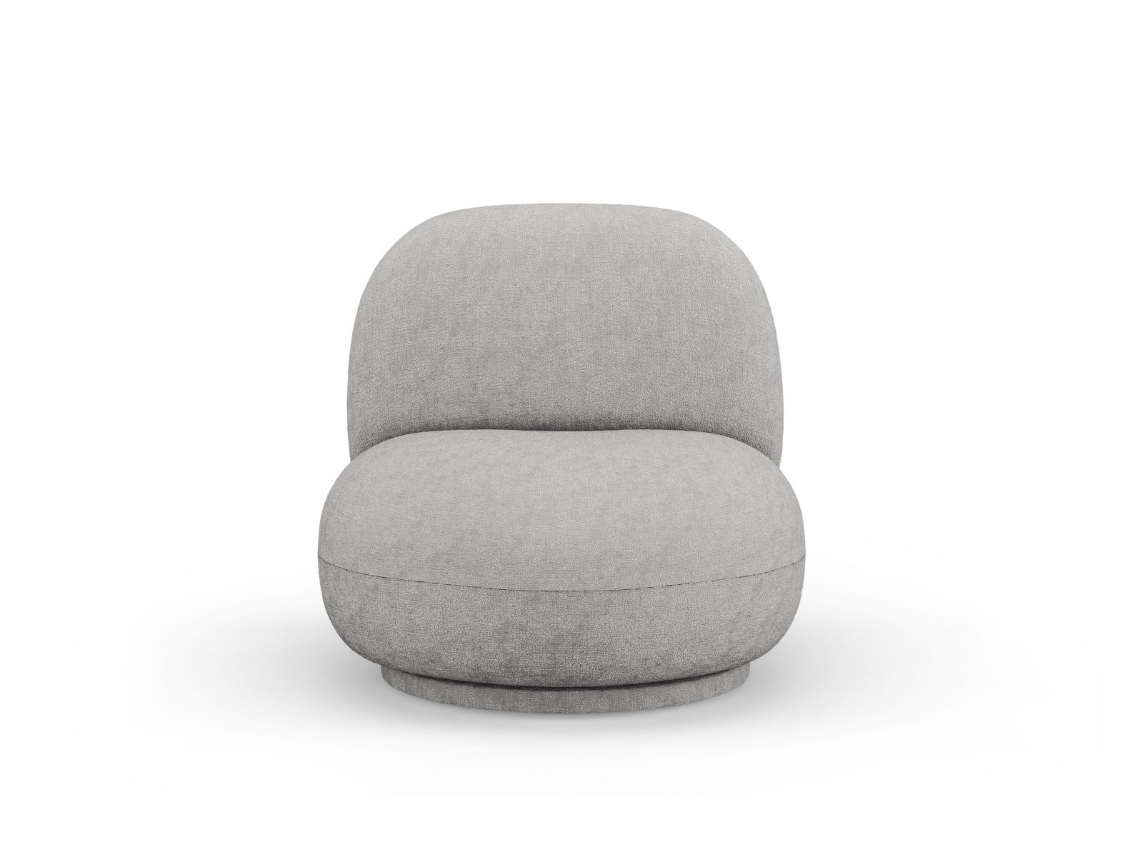 Fotel obrotowy CHUCK srebrny szenil – Micadoni