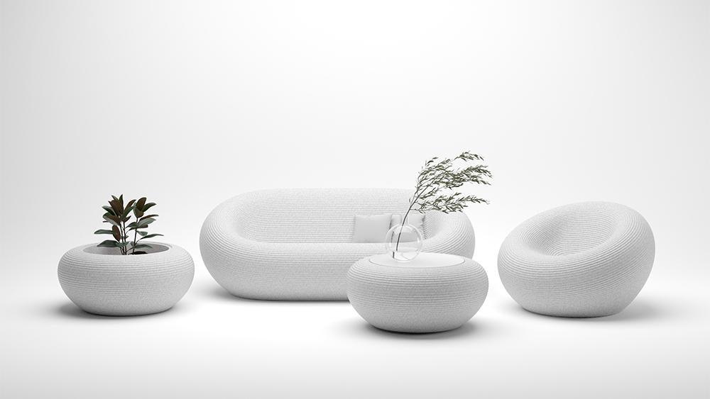 Fotel zewnętrzny NAMI biały Qeeboo    Eye on Design