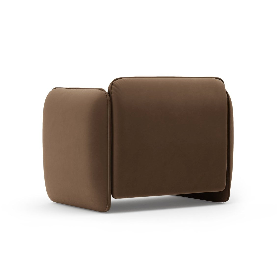 Fotel aksamitny GEORGIA czekoladowy