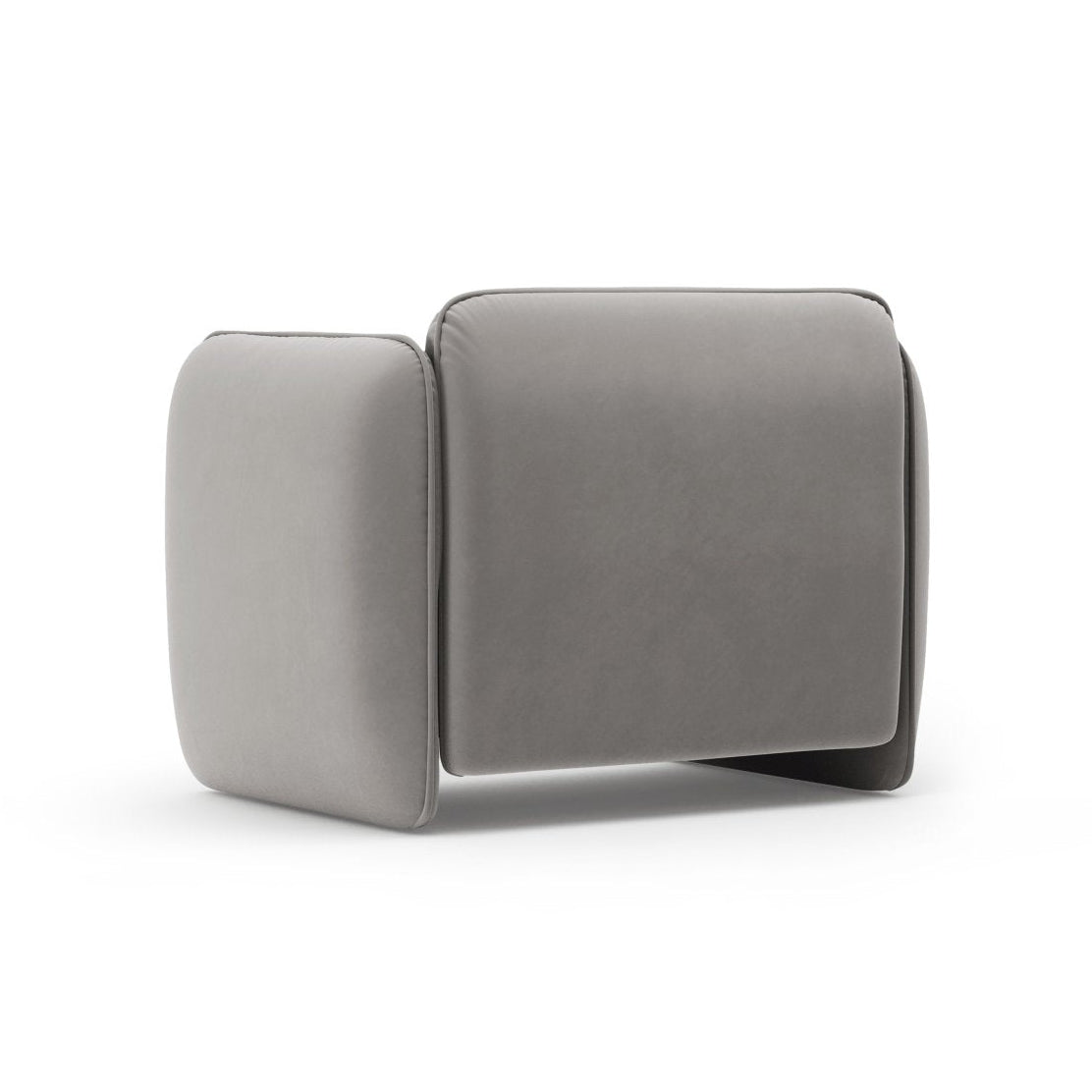 Fotel aksamitny GEORGIA ciemnoszary