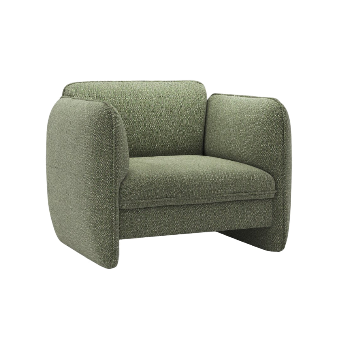 GEORGIA green chenille armchair