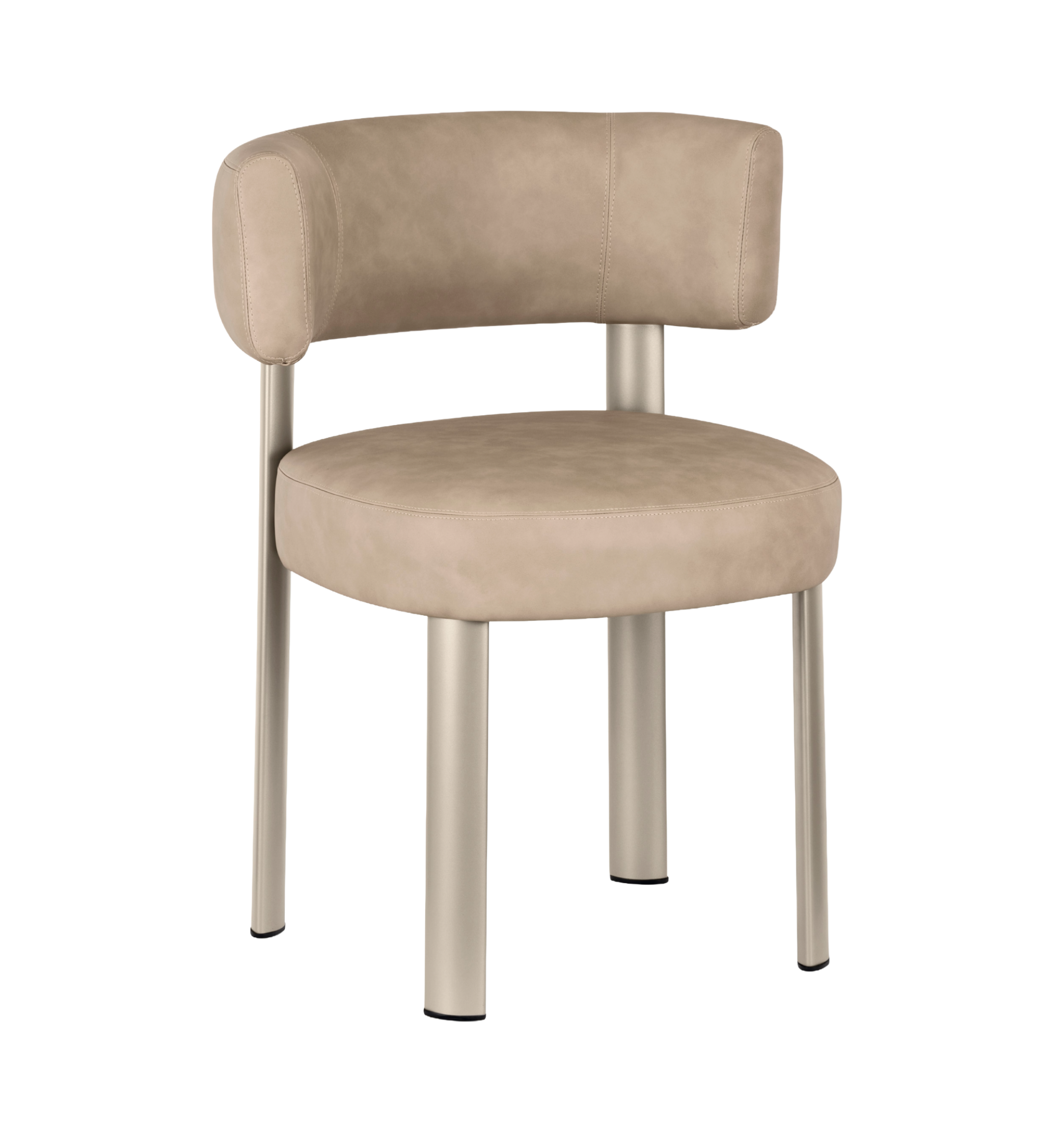 Krzesło GLEN tapicerowane z beżową podstawą