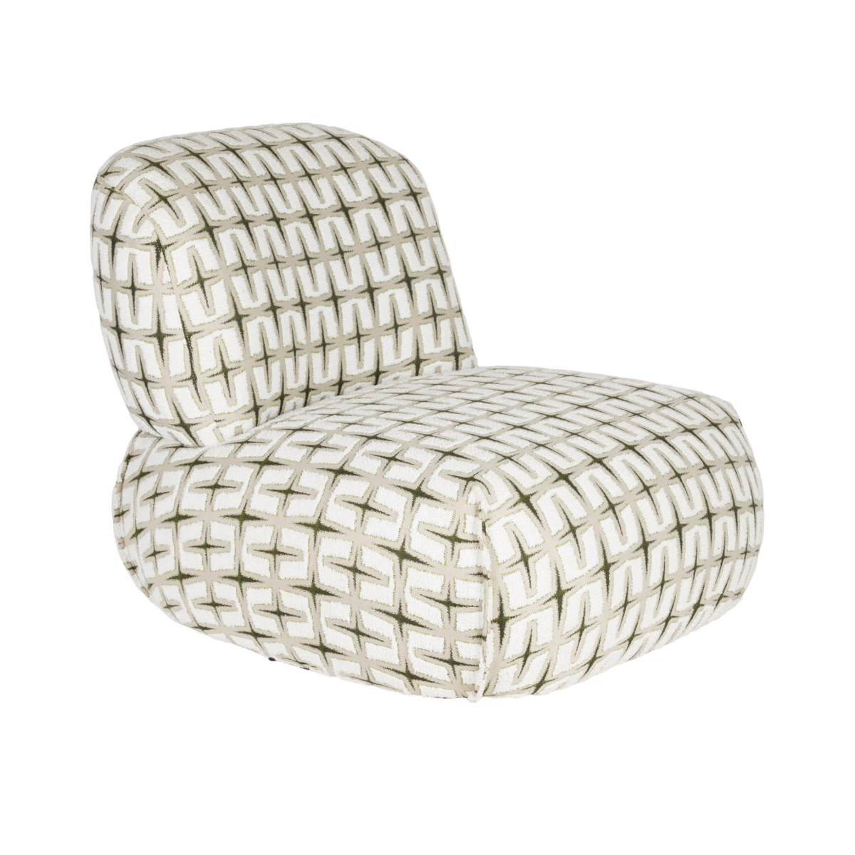 Rhumba Ritz Pattern Beige RITZ armchair with geometric pattern – Eye on Design