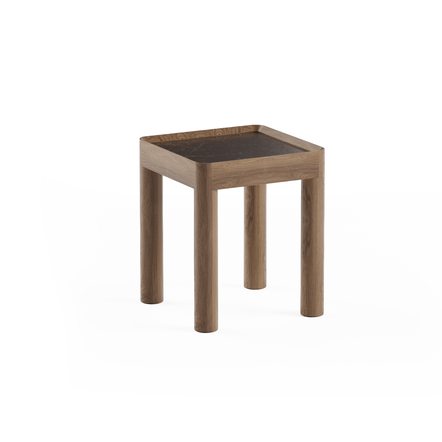 Inset High Side Table in Oak Wood