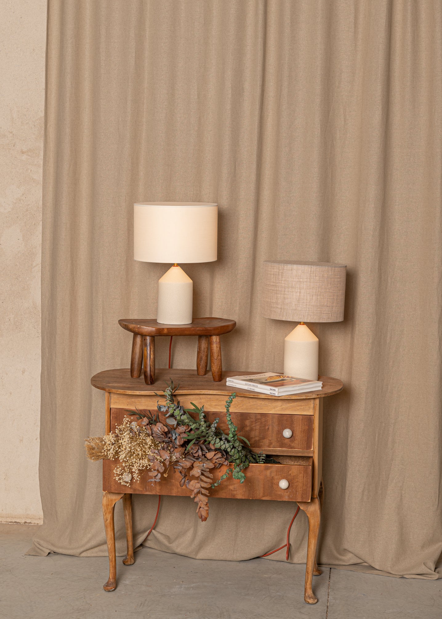 Lampa stołowa ceramiczna JOSEF ecru