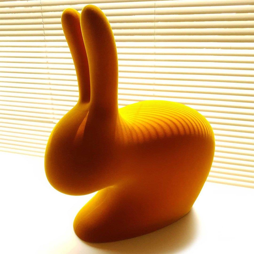Krzesło BABY RABBIT VELVET żółty Qeeboo    Eye on Design