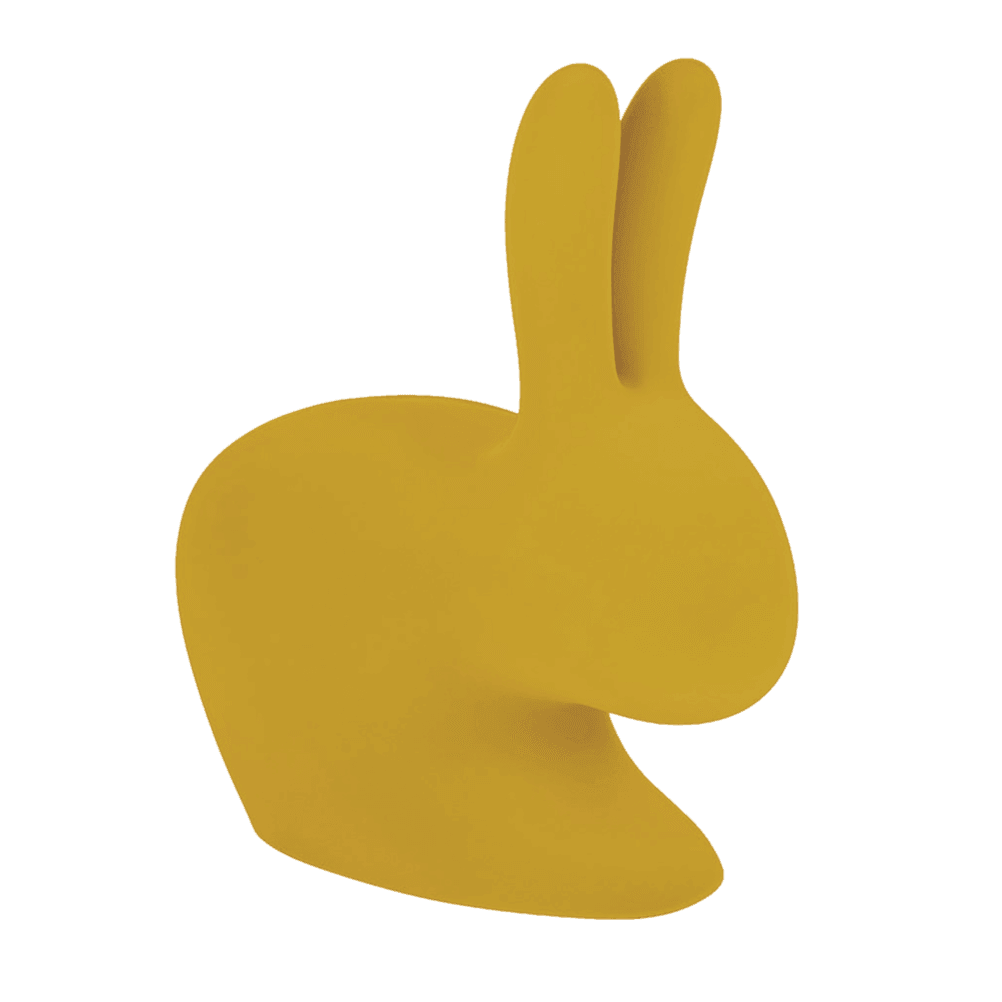 Krzesło RABBIT VELVET musztardowy Qeeboo    Eye on Design