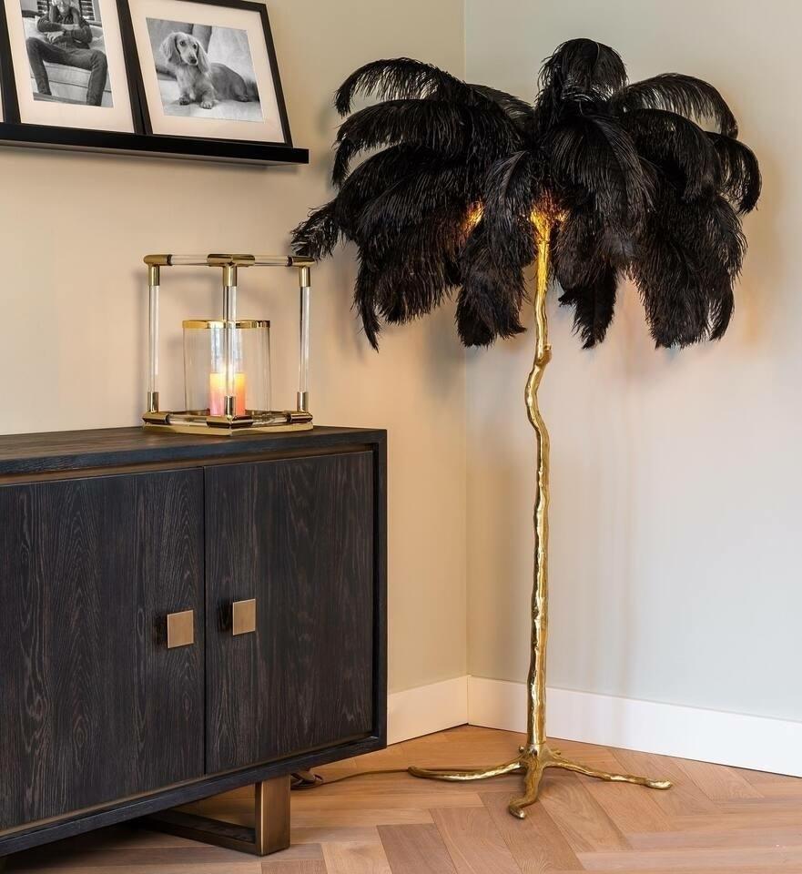Lampa stojąca BURLESQUE czarne pióra – Richmond Interiors