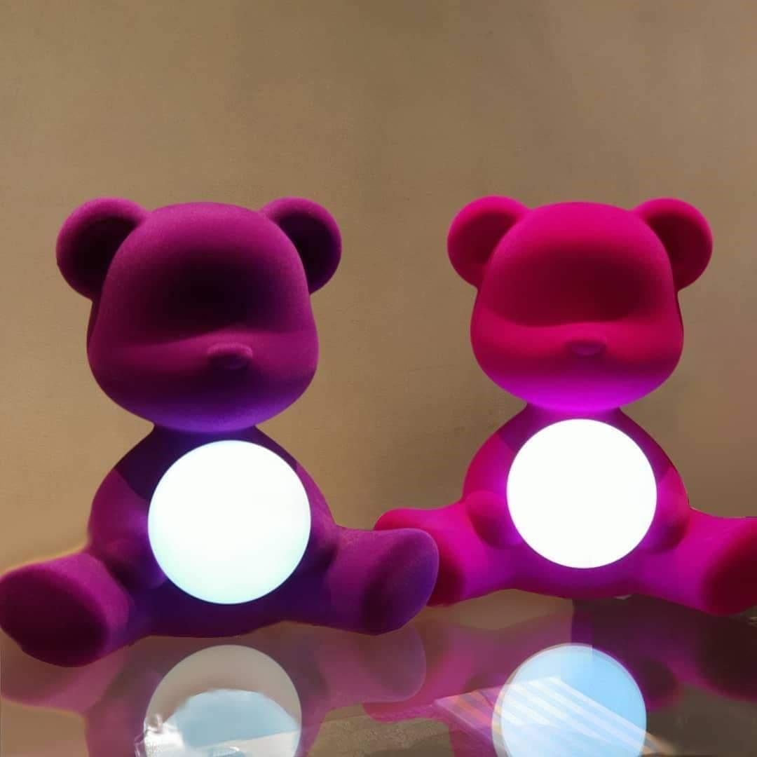 Lampa TEDDY GIRL VELVET fuksja Qeeboo    Eye on Design