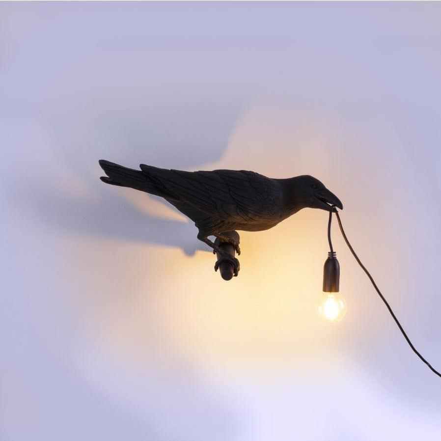 Lampa zewnętrzna BIRD LOOKING RIGHT czarny Seletti    Eye on Design