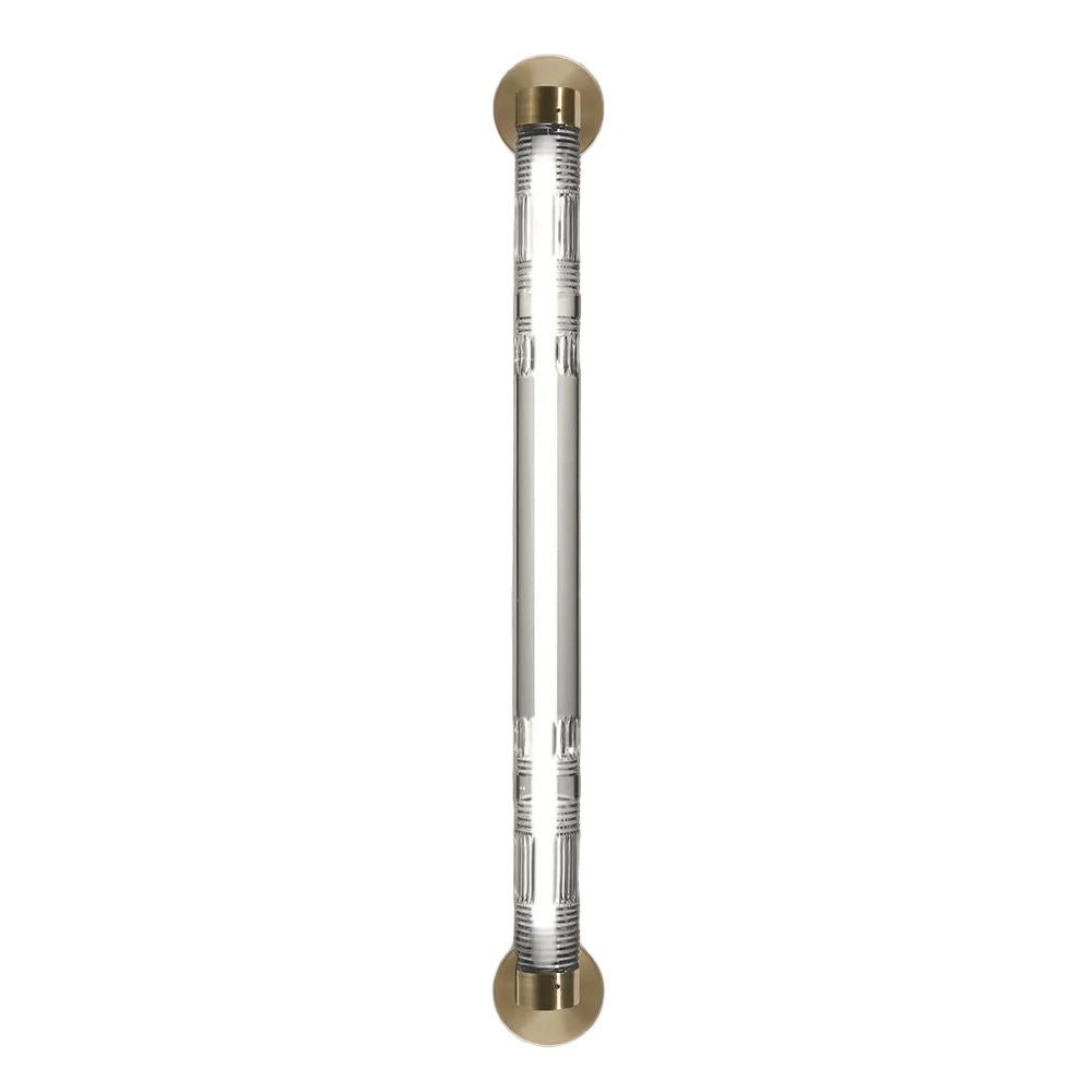 Lampa ścienna CRYSTAL TUBE szkło kryształowe z mosiężnym wykończeniem
