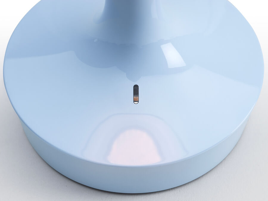 Tragbare Lampe BON JOUR UNPLUGGED blau mit transparentem Schirm