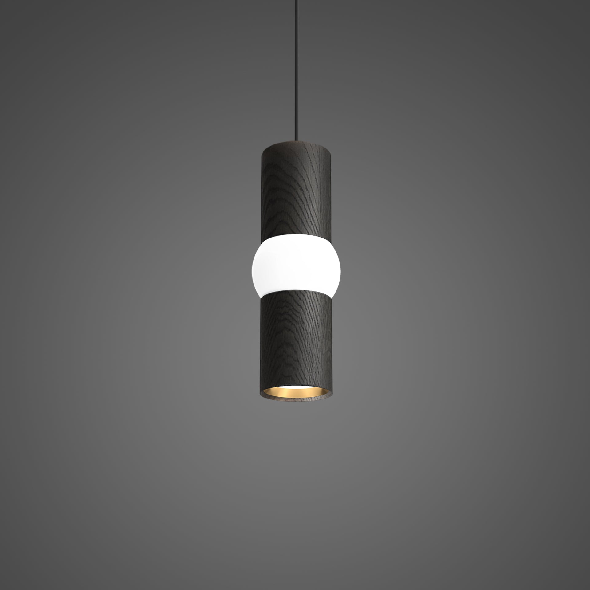 Lampa wisząca LIGHTBONE czarny dąb