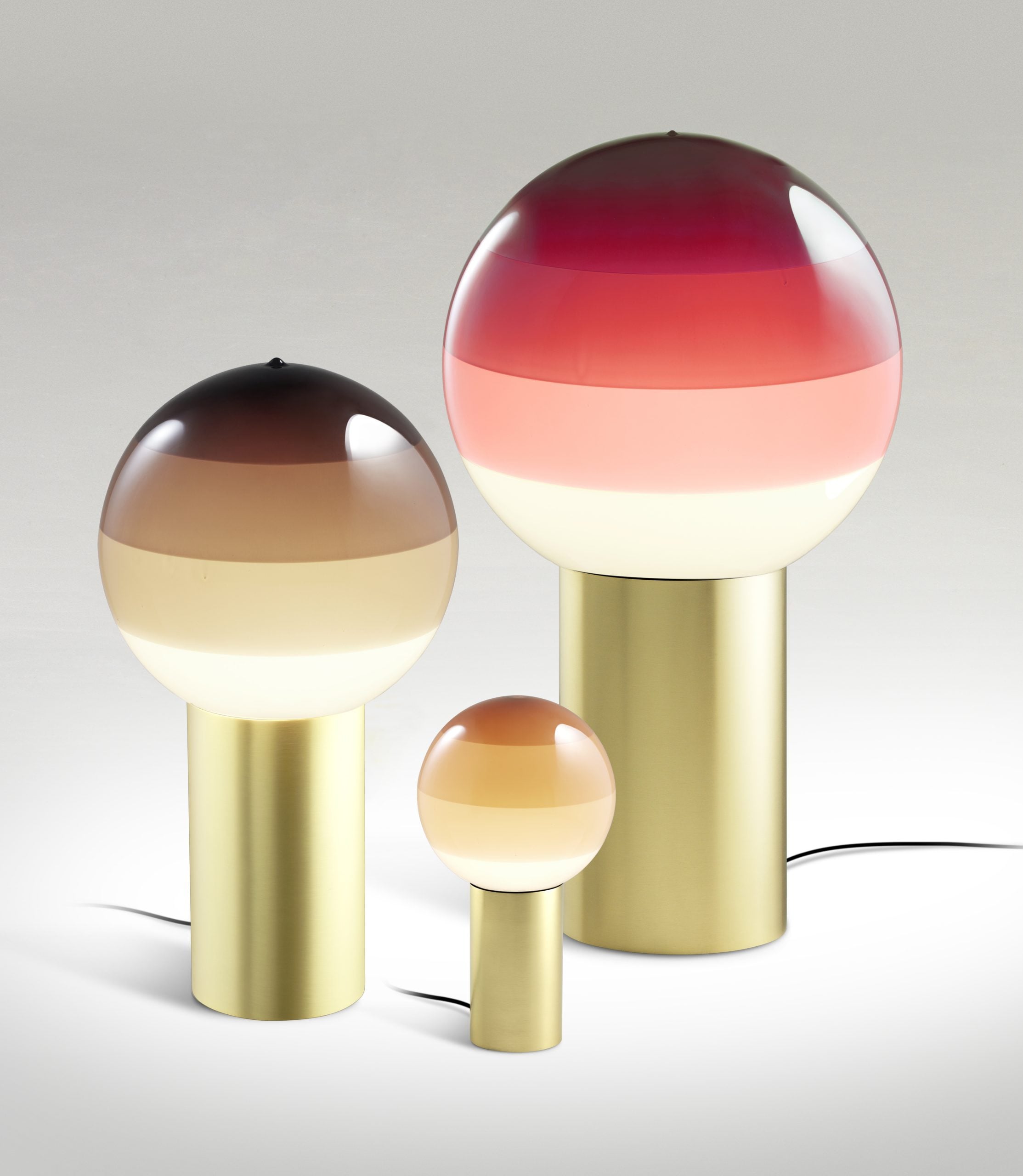 Lampa stołowa DIPPING kremowy ze złotą podstawą