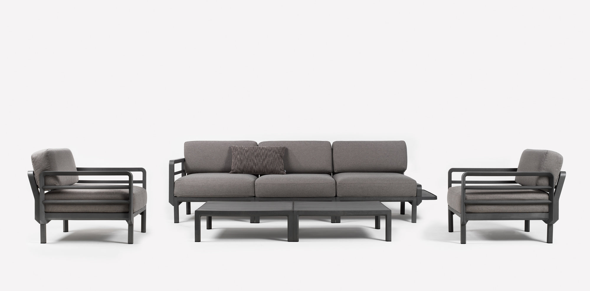 MAXIMO 5 Pearl Modular Outdoor Corner Sofa with Graphite Base