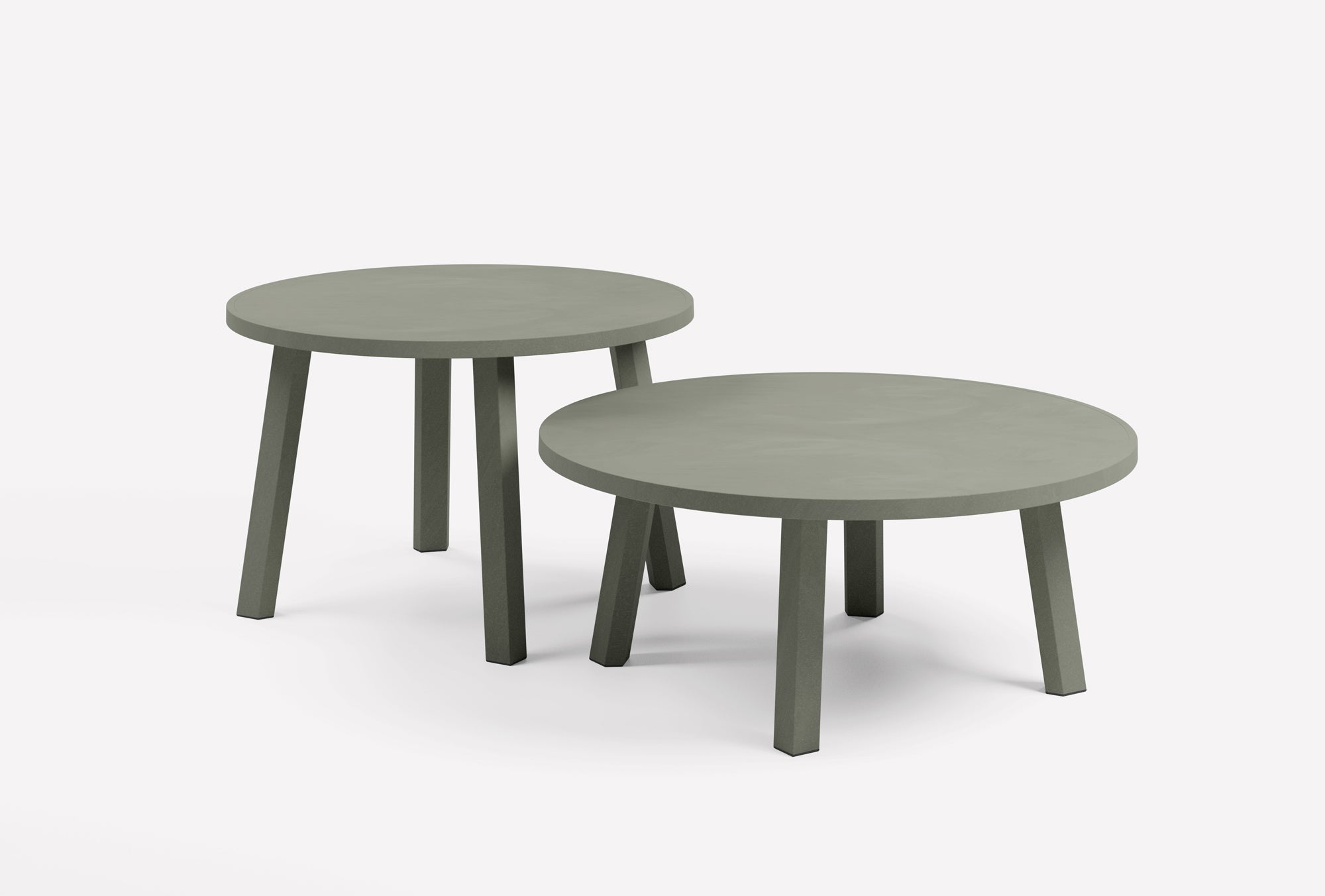 MAXIMO Round Outdoor Side Table in Earthy Brown