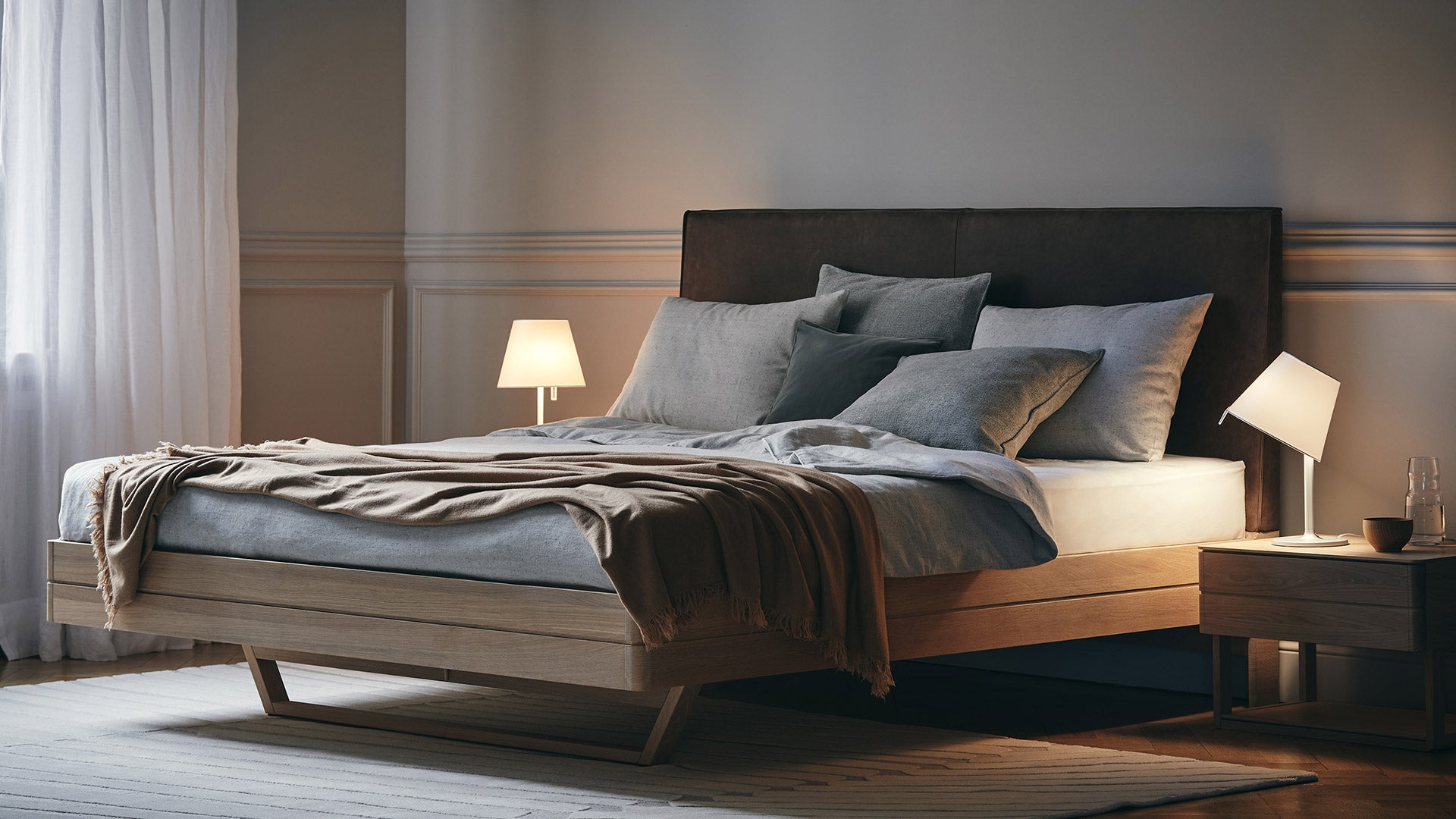 Lampa stołowa MELAMPO szara podstawa