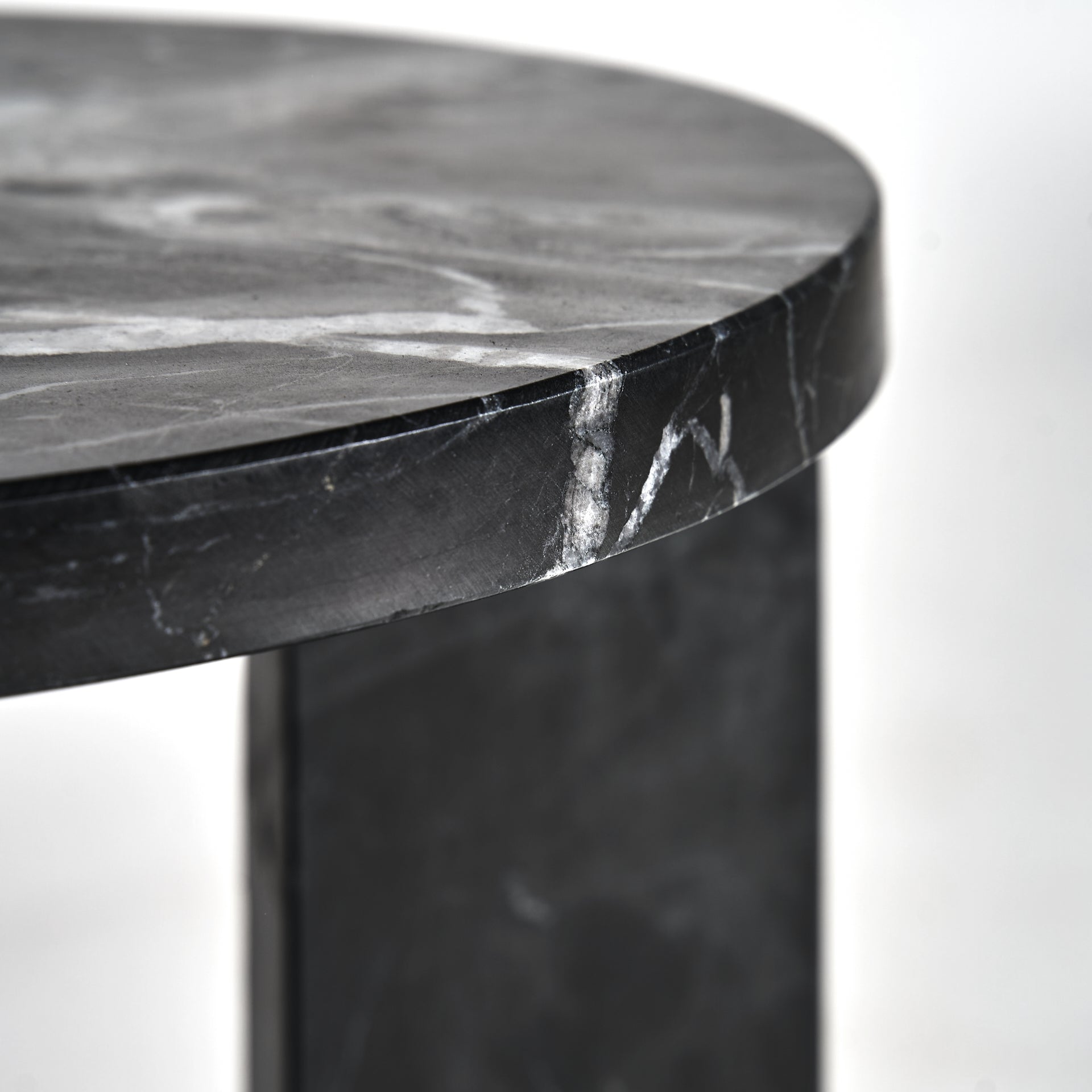 DYRSTAD Side Table Black Marble