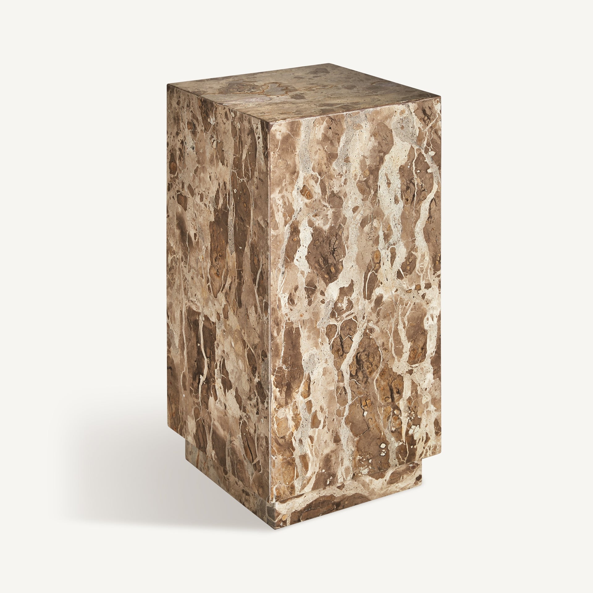 GROV Side Table Beige Marble