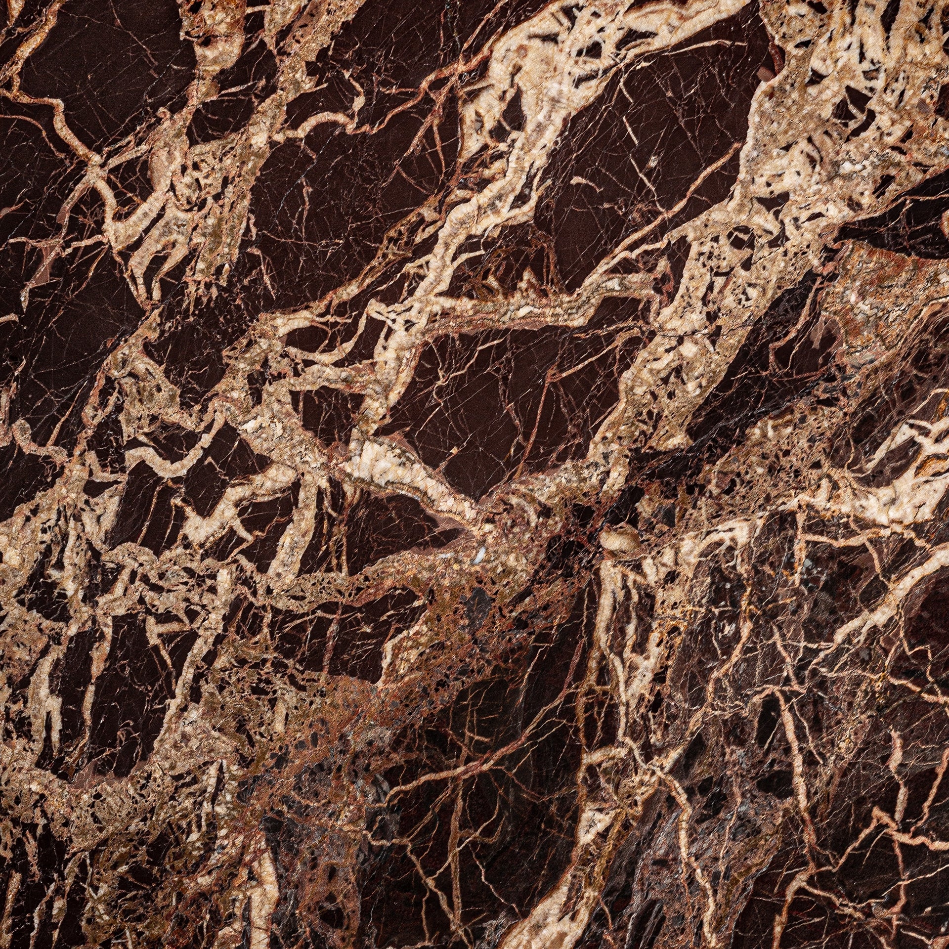 Stolik boczny RUSKEALA brązowy marmur