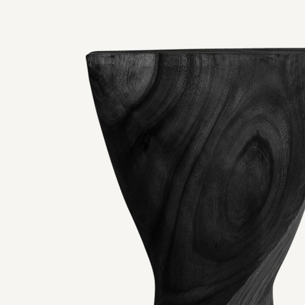 Beistelltisch YENDI aus schwarzem tropischem Holz