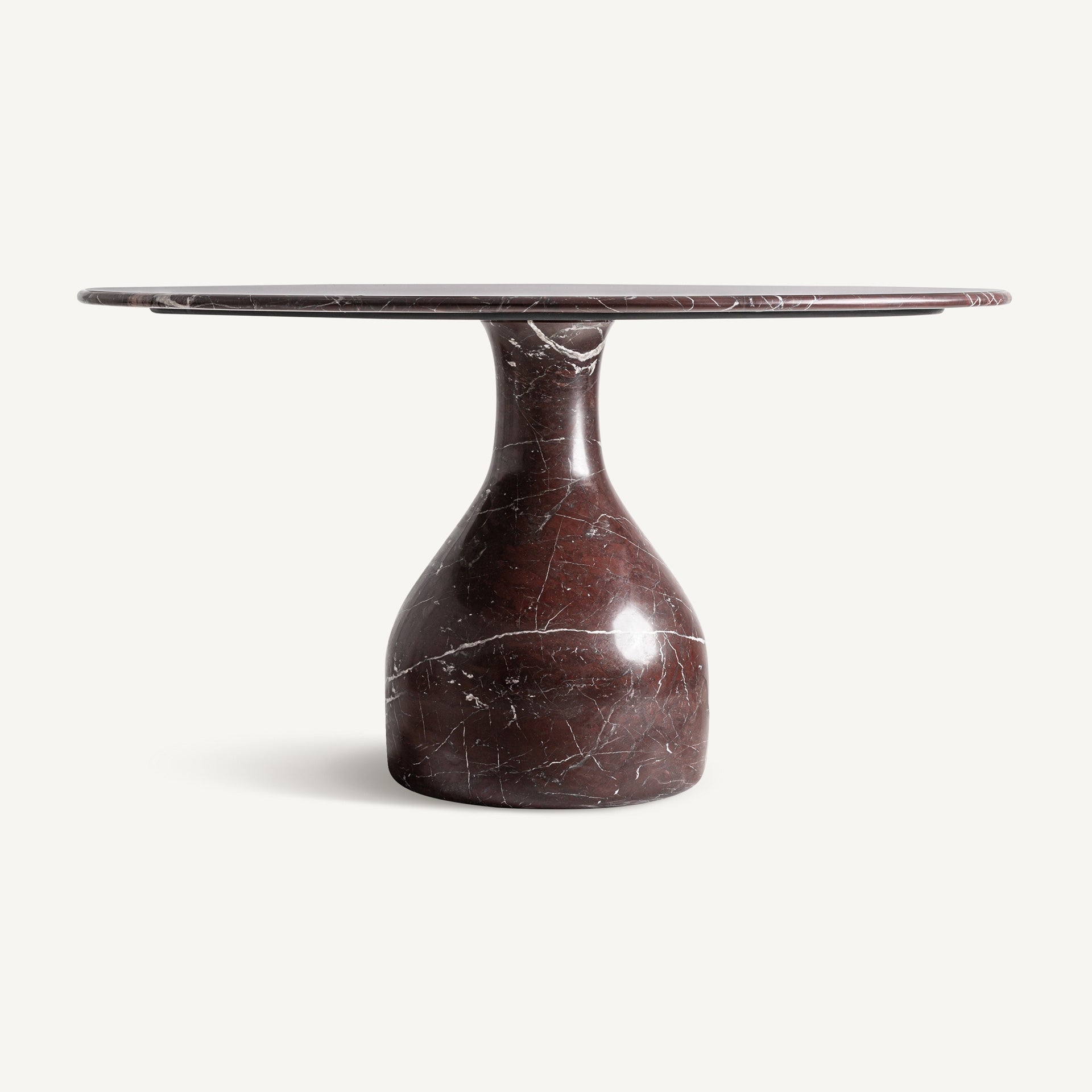 Runder Tisch BOURG burgunder Marmor