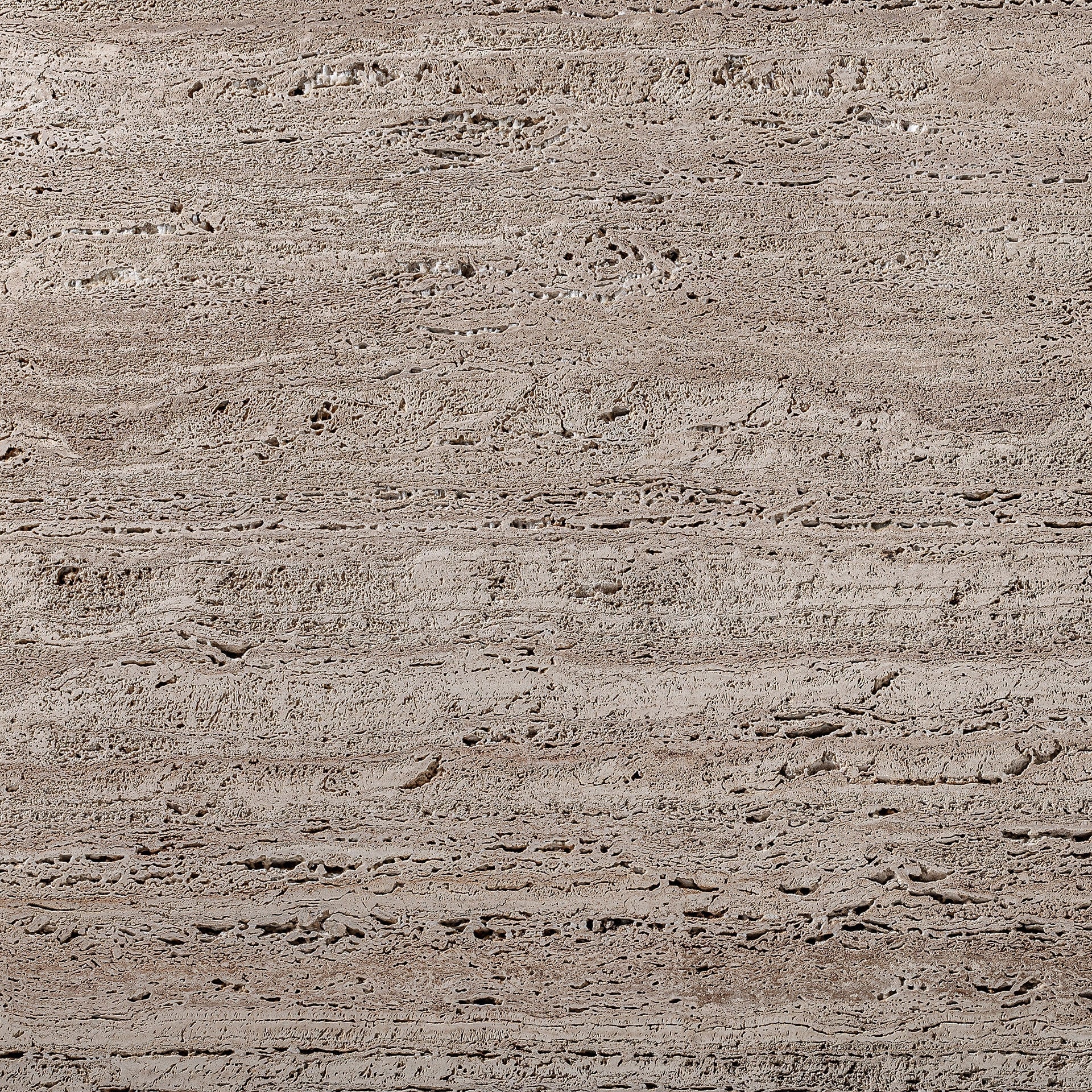 Tisch SANNUM mit Travertinplatte und Basis aus Mangoholz