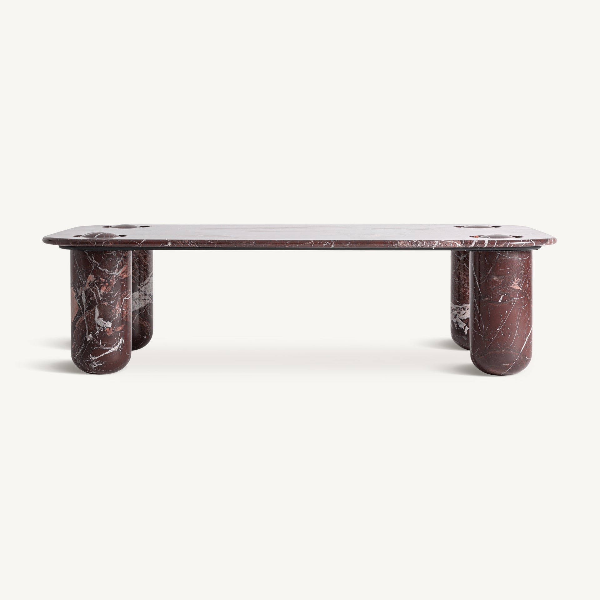 BOURG Burgundy Marble Coffee Table