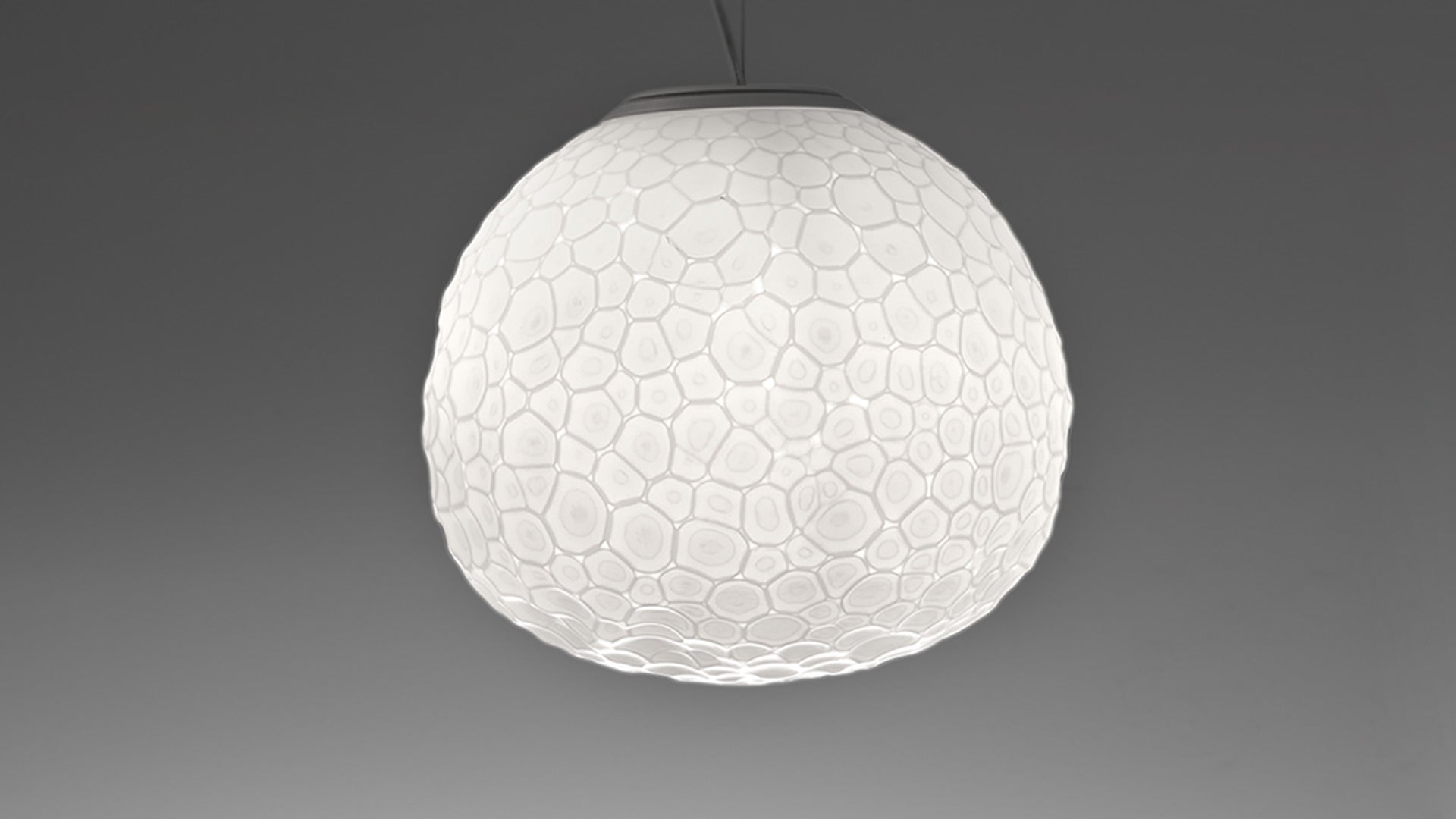 Hanging Lamp METEORITE White