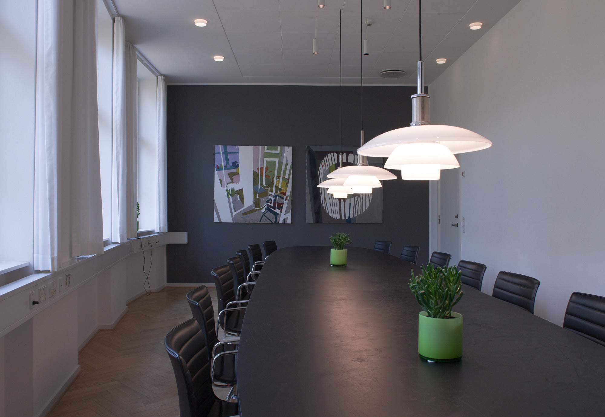 Lampa wisząca PH 4½-4 biały z chromowanym wykończeniem