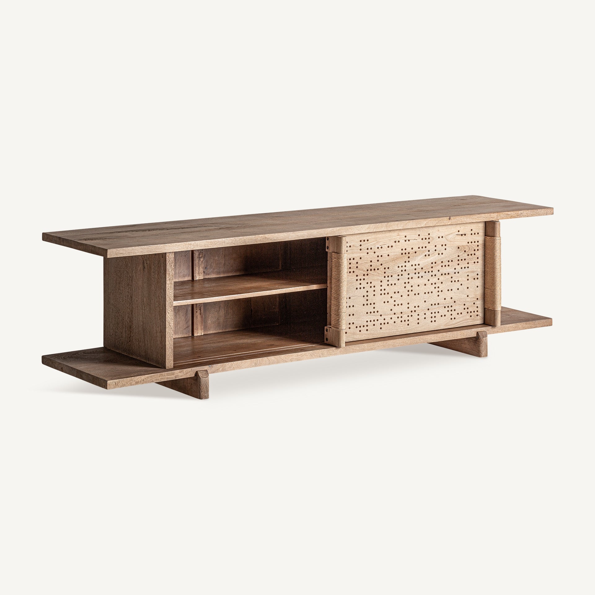 Szafka RTV JACQUARD drewno mango