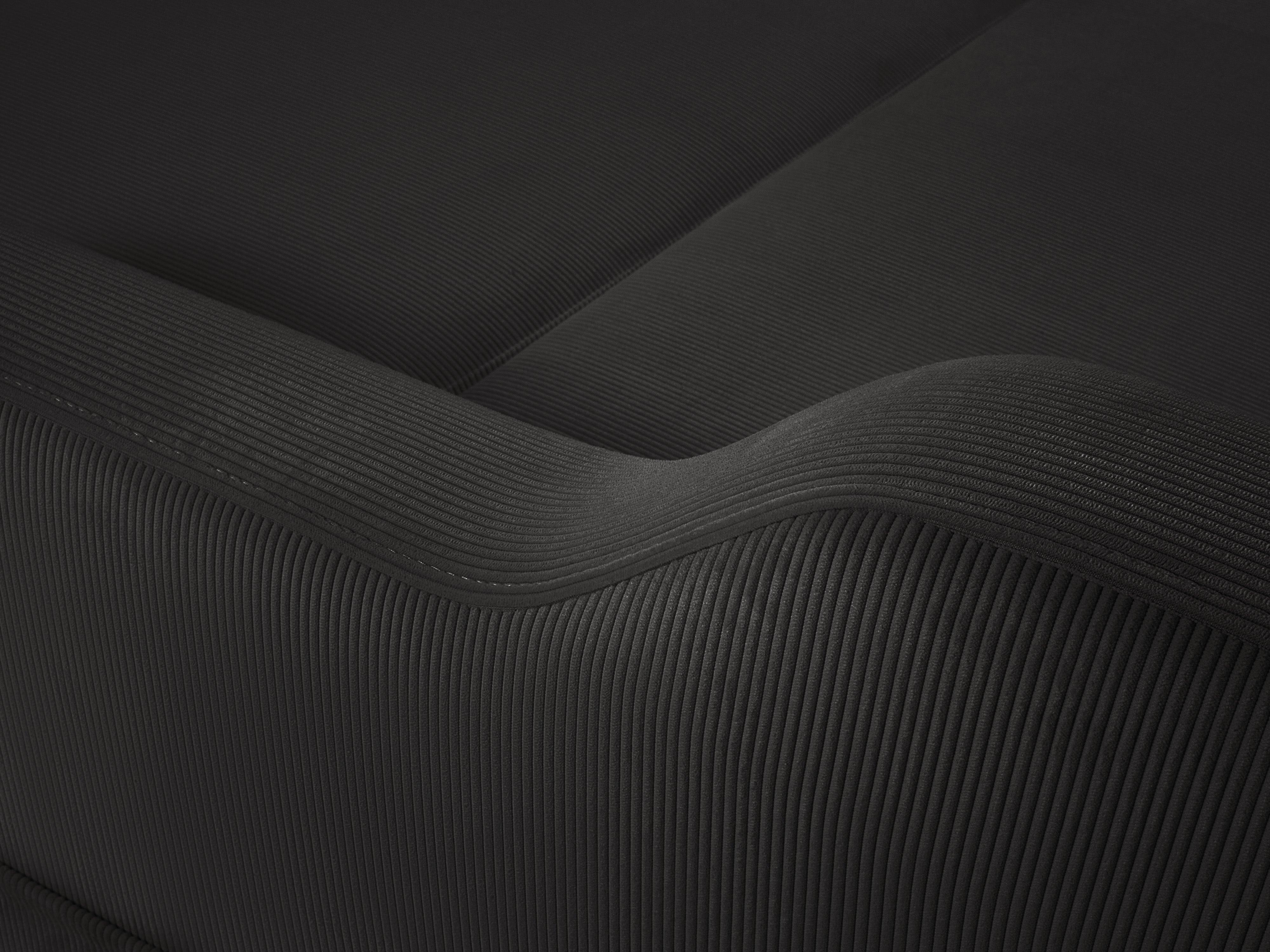 Narożnik lewostronny sztruksowy z funkcją spania ROSE ciemnoszary Mazzini Sofas    Eye on Design