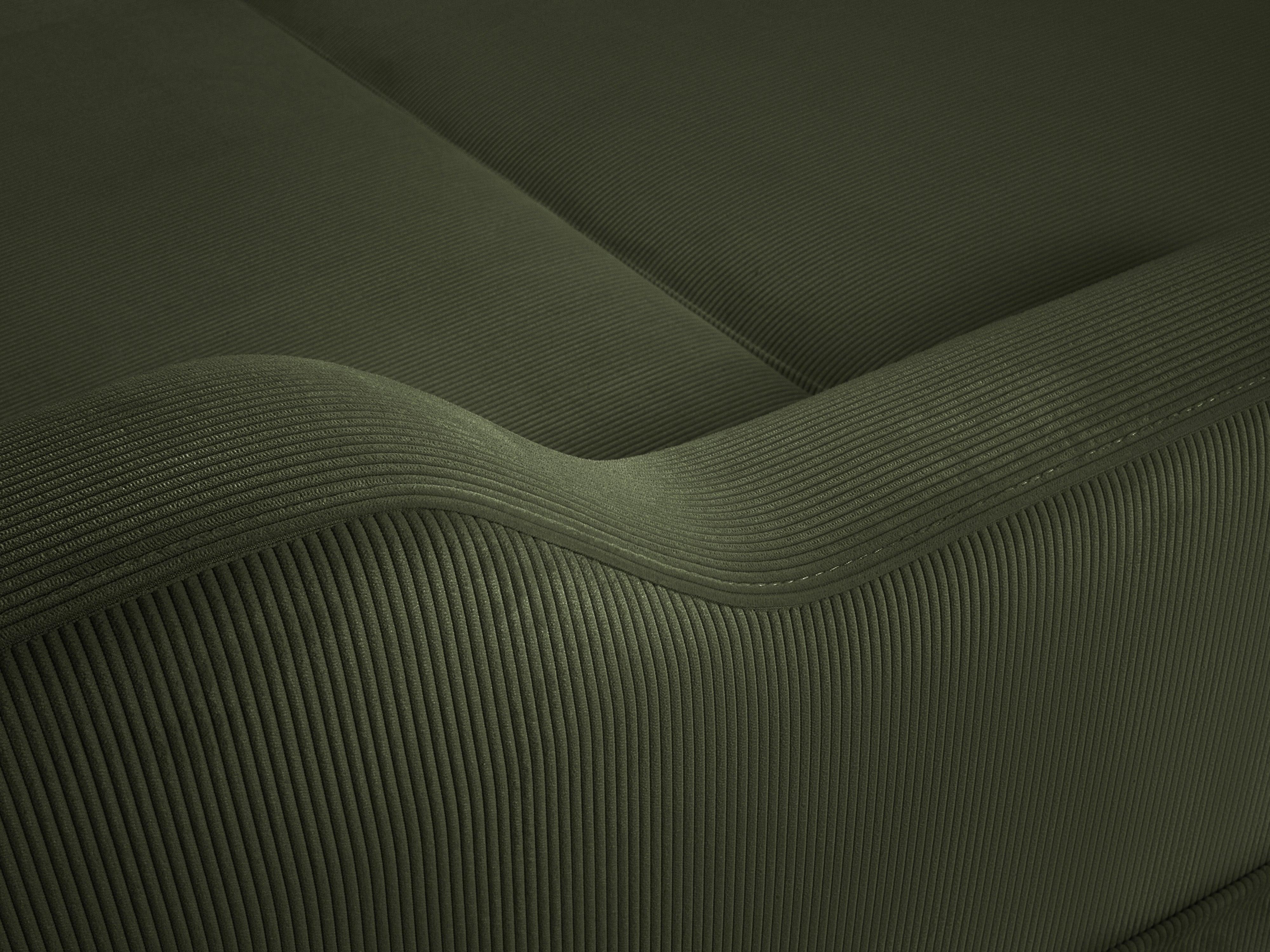 Narożnik prawostronny sztruksowy z funkcją spania ROSE butelkowa zieleń Mazzini Sofas    Eye on Design